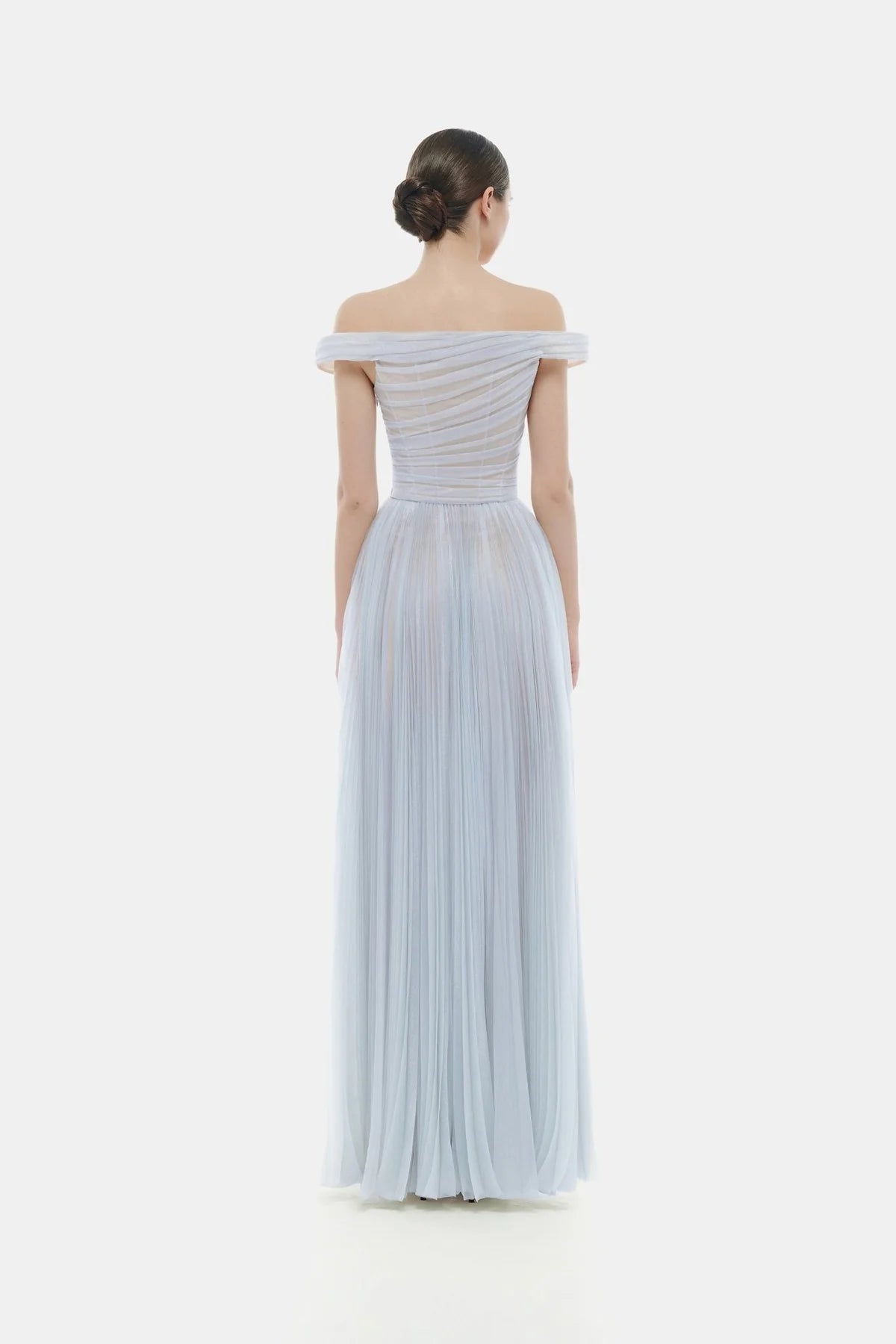 Montsand Violet Off-shoulder Maxi Dress