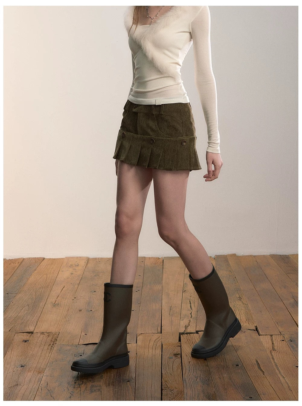 VIA PITTI VIADP692 Retro two in one detachable skirt