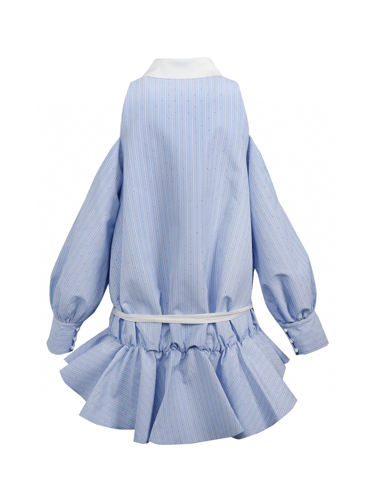 Jean Soo Nail drill off shoulder shirt dress