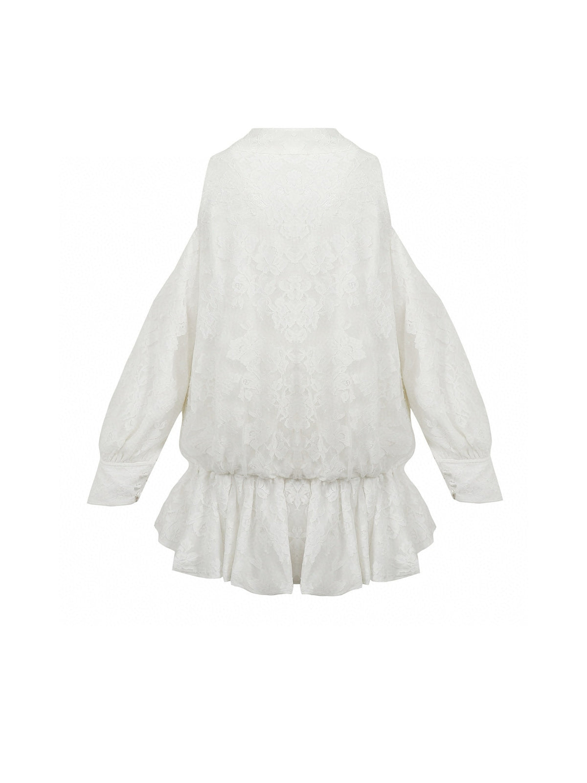 Jean Soo Embroidered lace off shoulder shirt dress