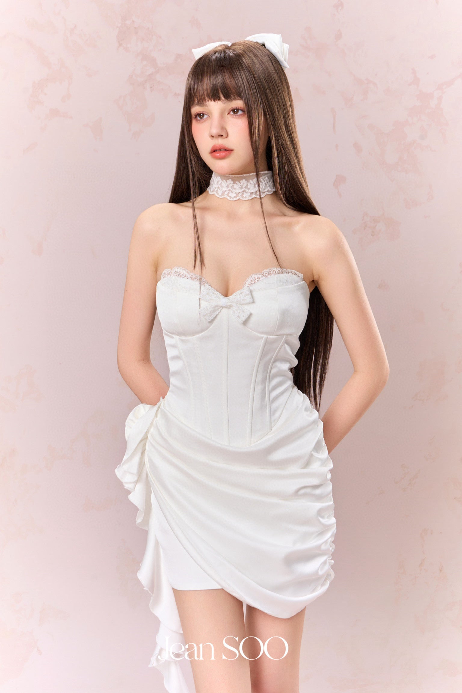 Jean Soo Corset straps mini dress