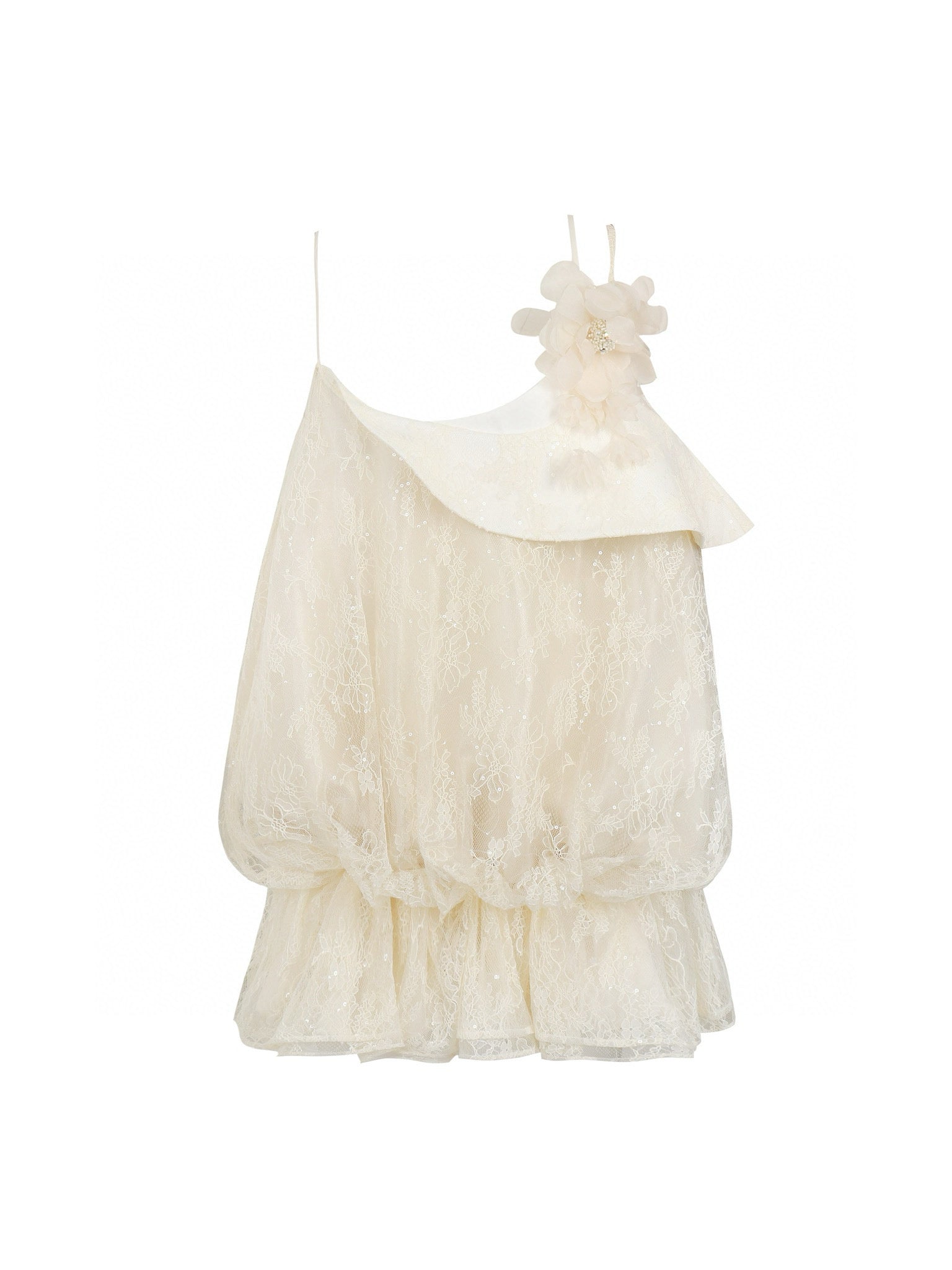 Jean Soo Lace patchwork flower bud camisole dress