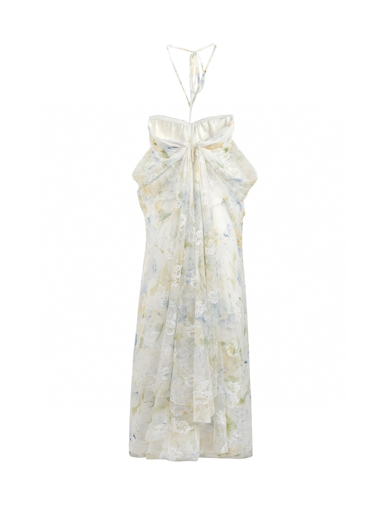 Jean Soo Lace printed strapless dress