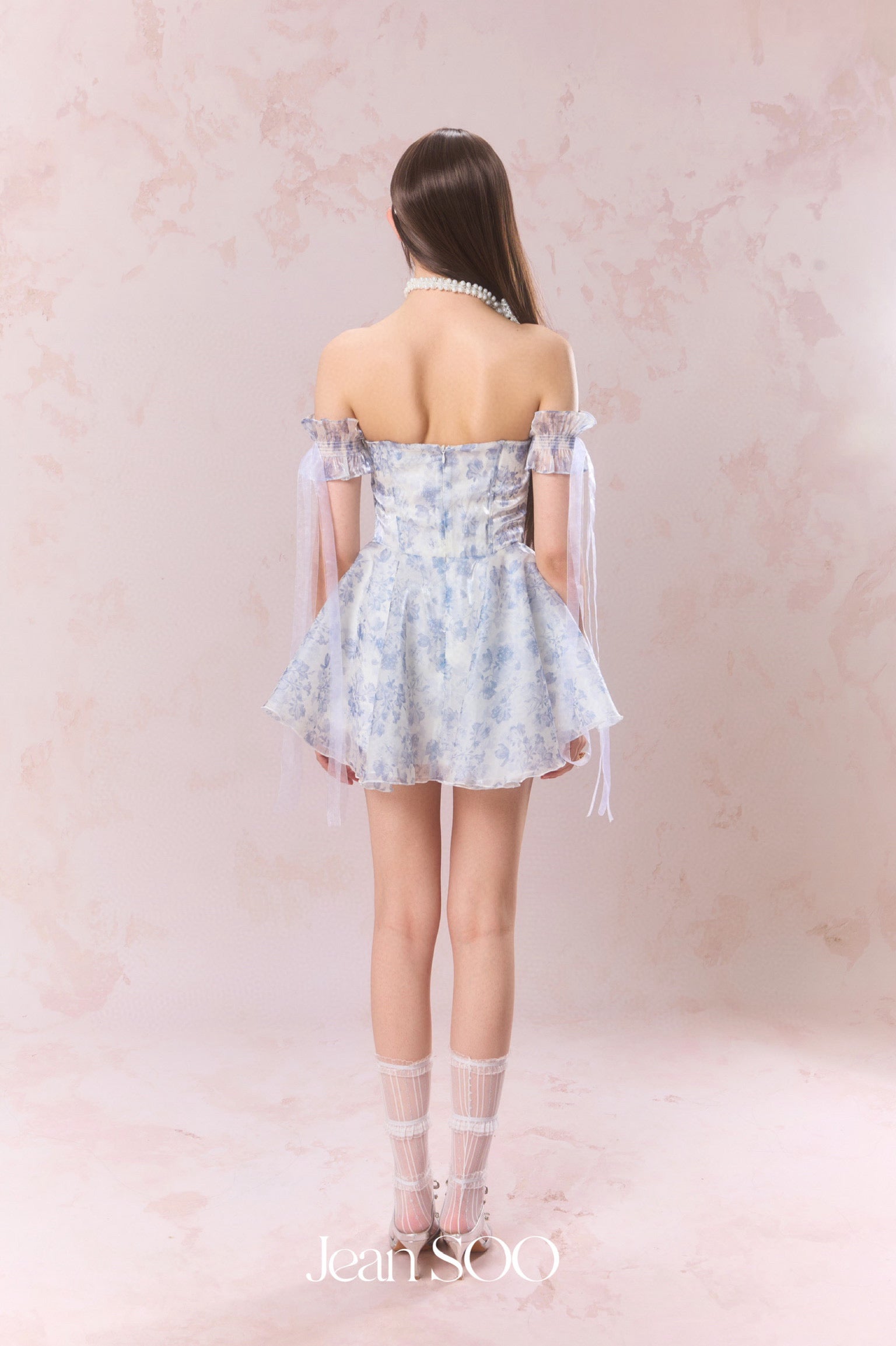 Jean Soo Off shoulder wave light strapless dress
