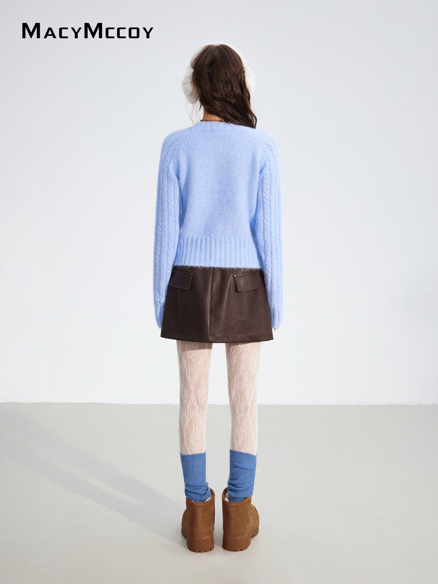 MacyMccoy MMC2025178 Contrasting twisted sweater