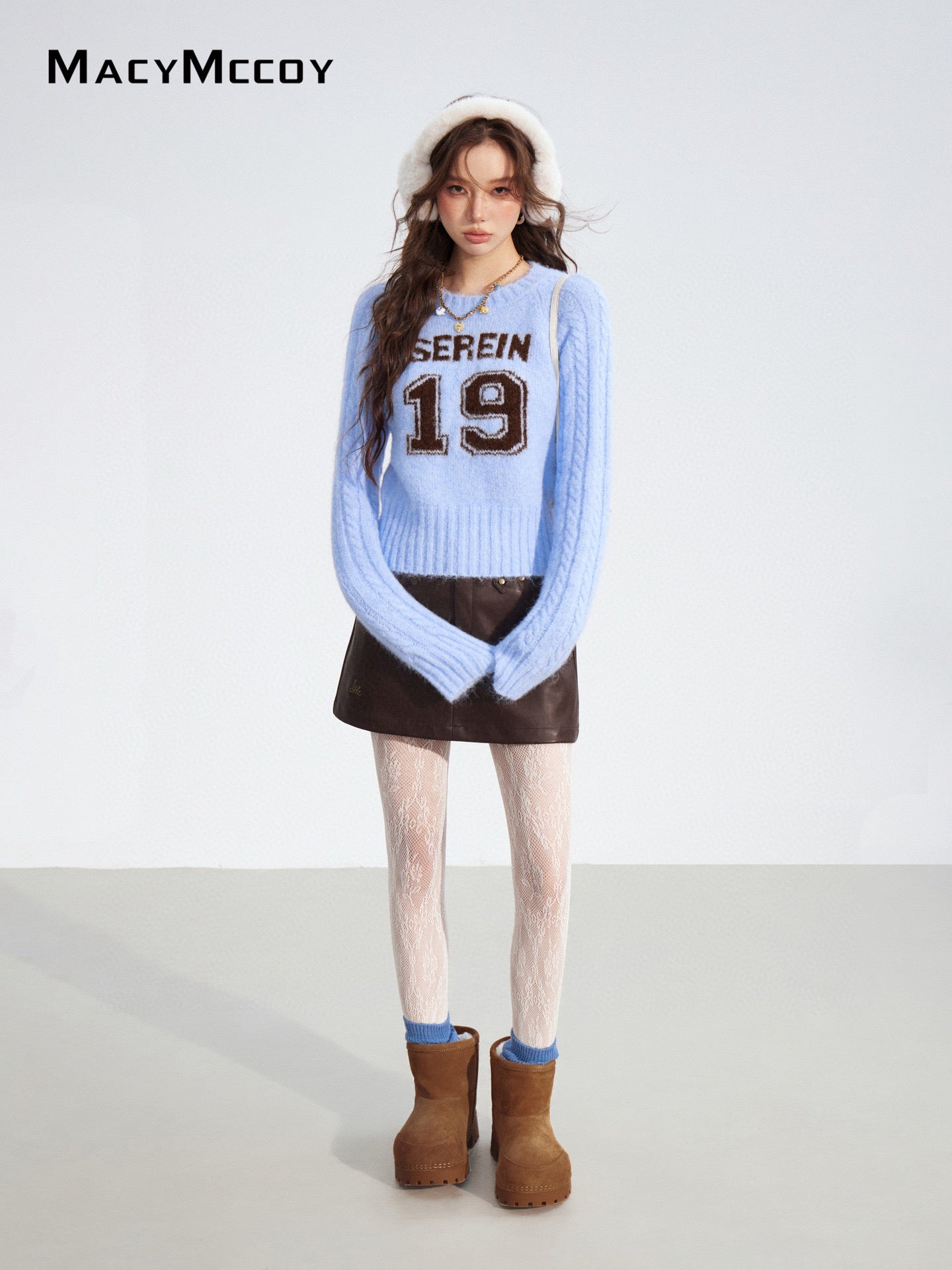 MacyMccoy MMC2025178 Contrasting twisted sweater