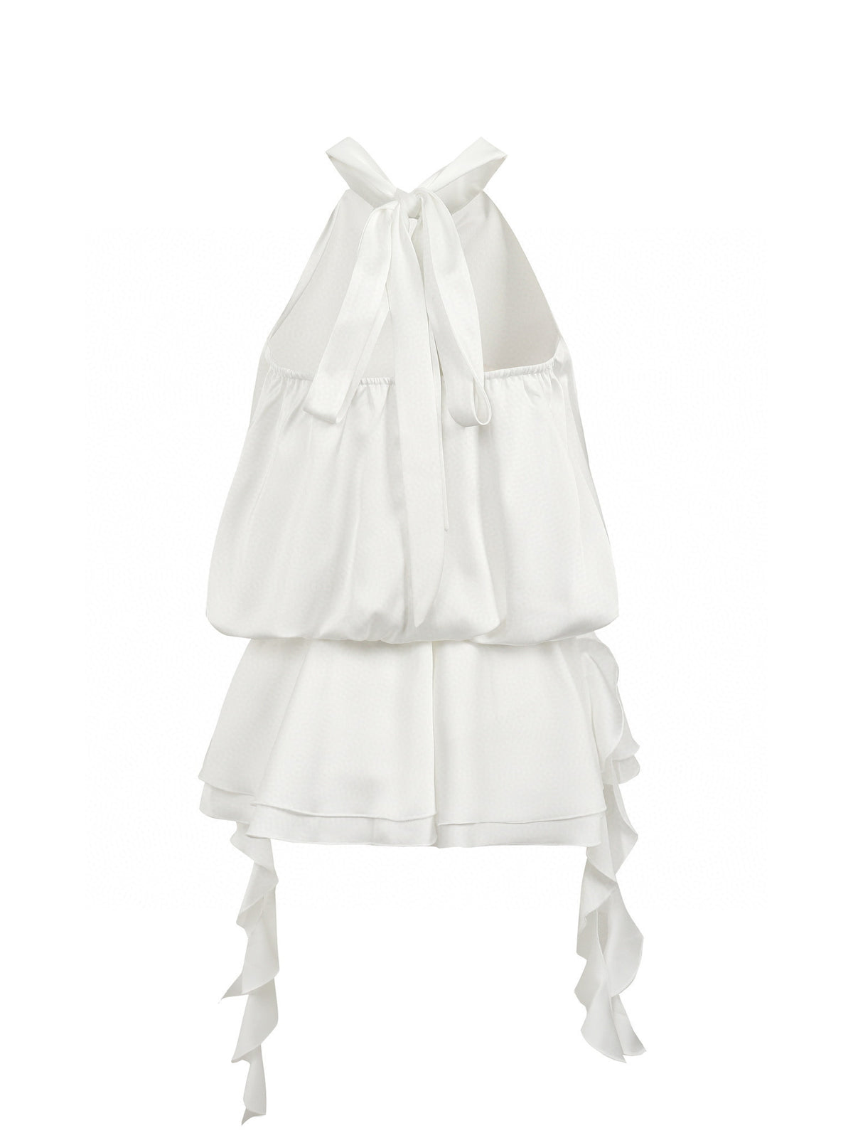 Jean Soo Halter neck lace up backless satin dress