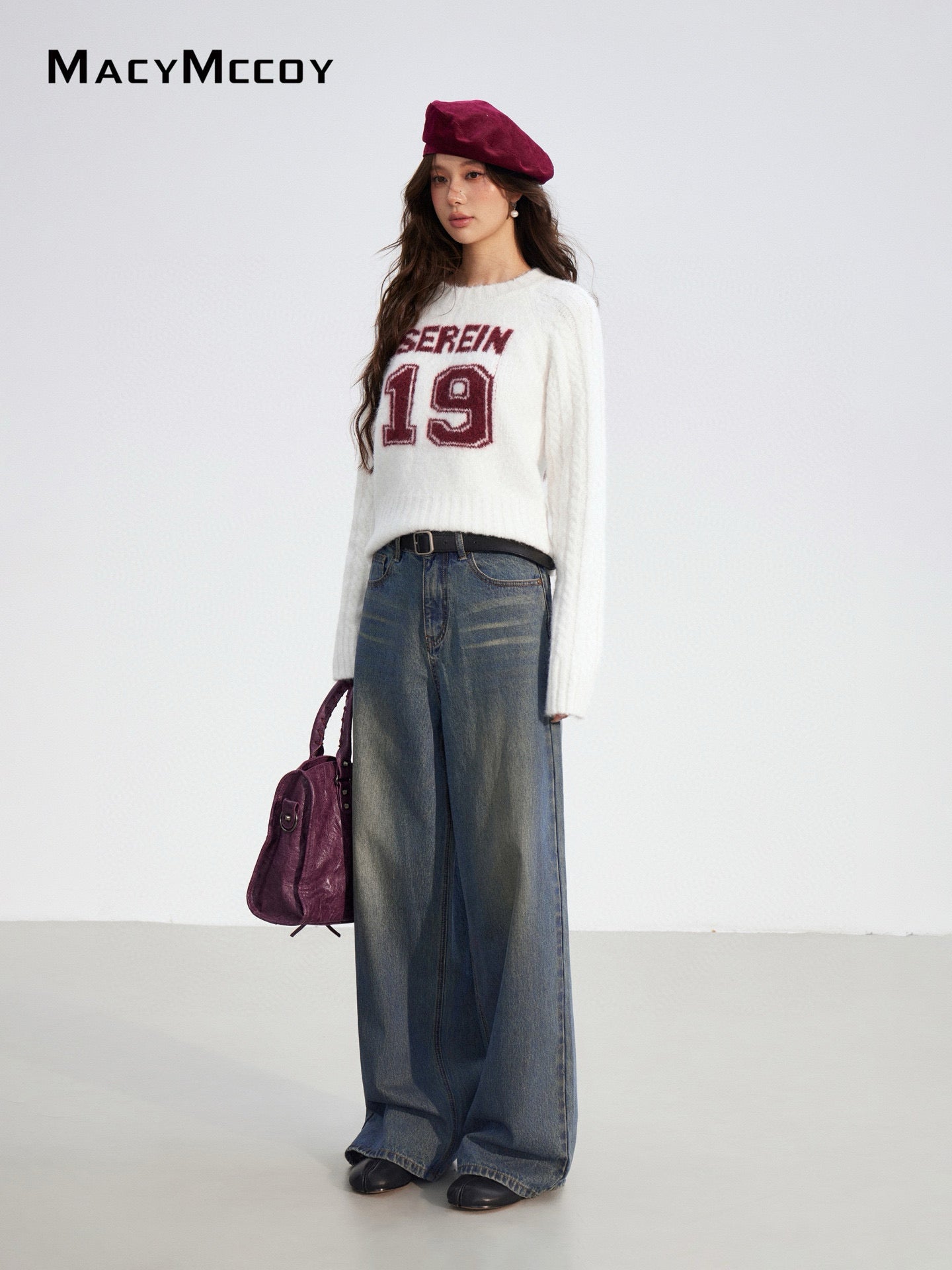 MacyMccoy MMC2025178 Contrasting twisted sweater