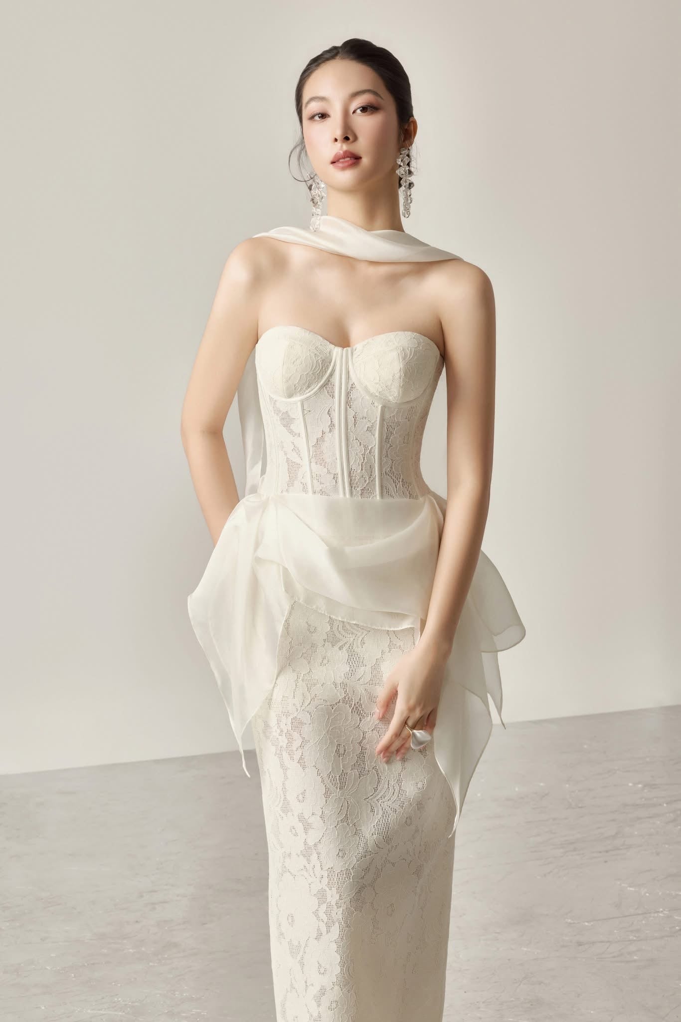 BYDENIO Rachel draping bodycon dress