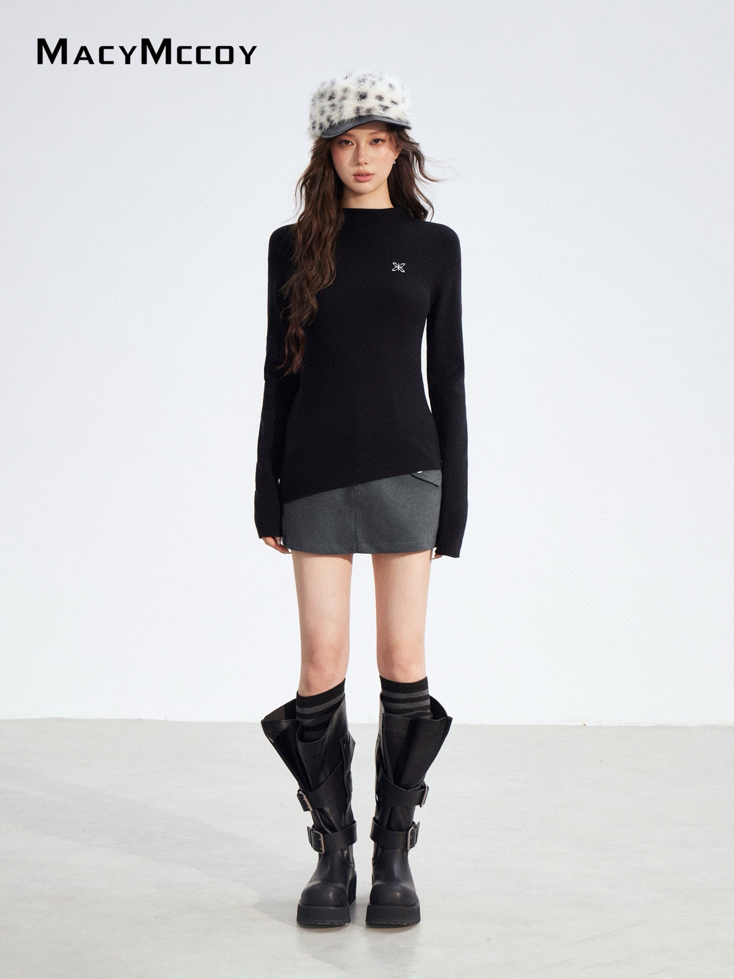 MacyMccoy MMC2025187 Irregular knitted base top