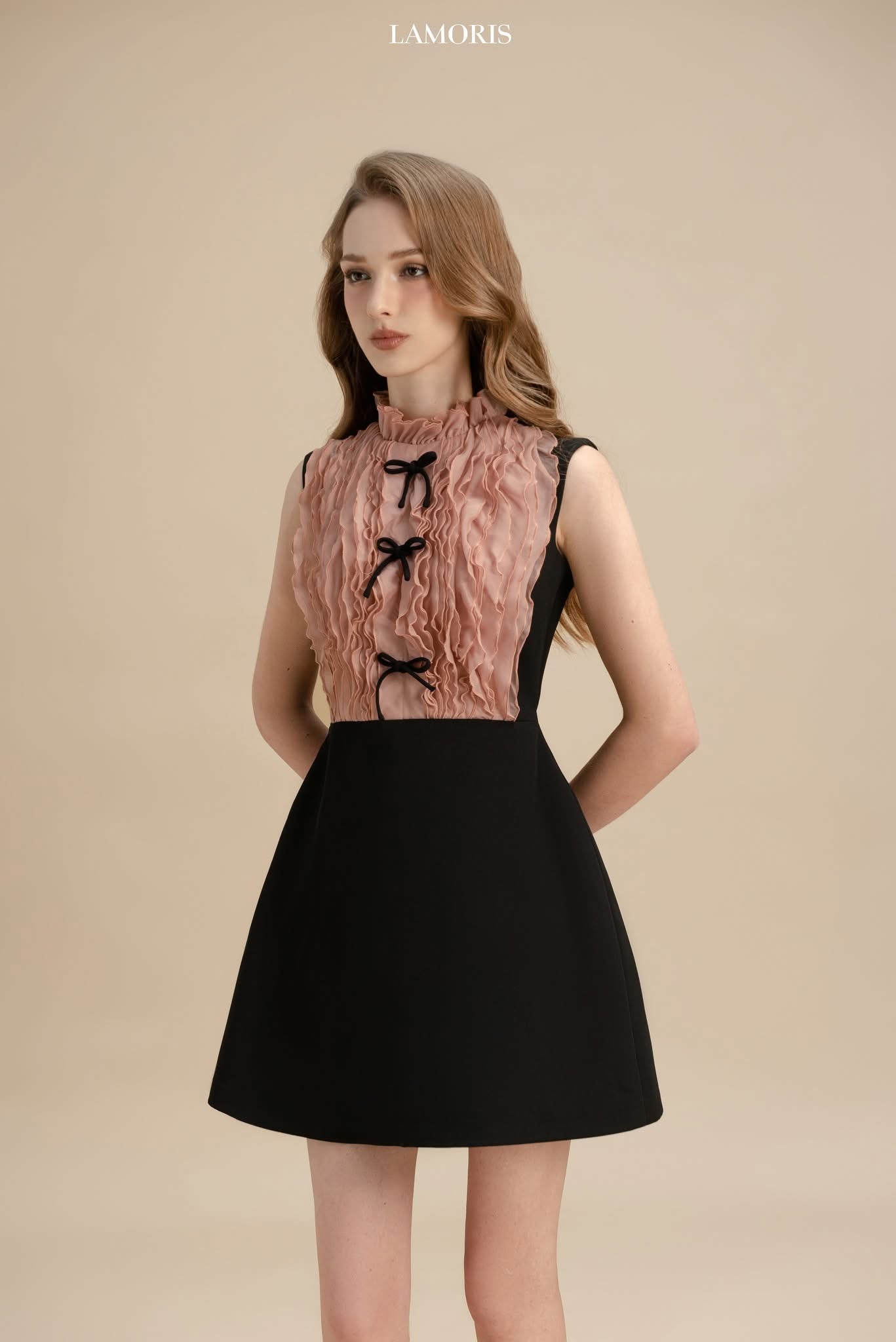 LAMORIS Dried Rose Petals Dress