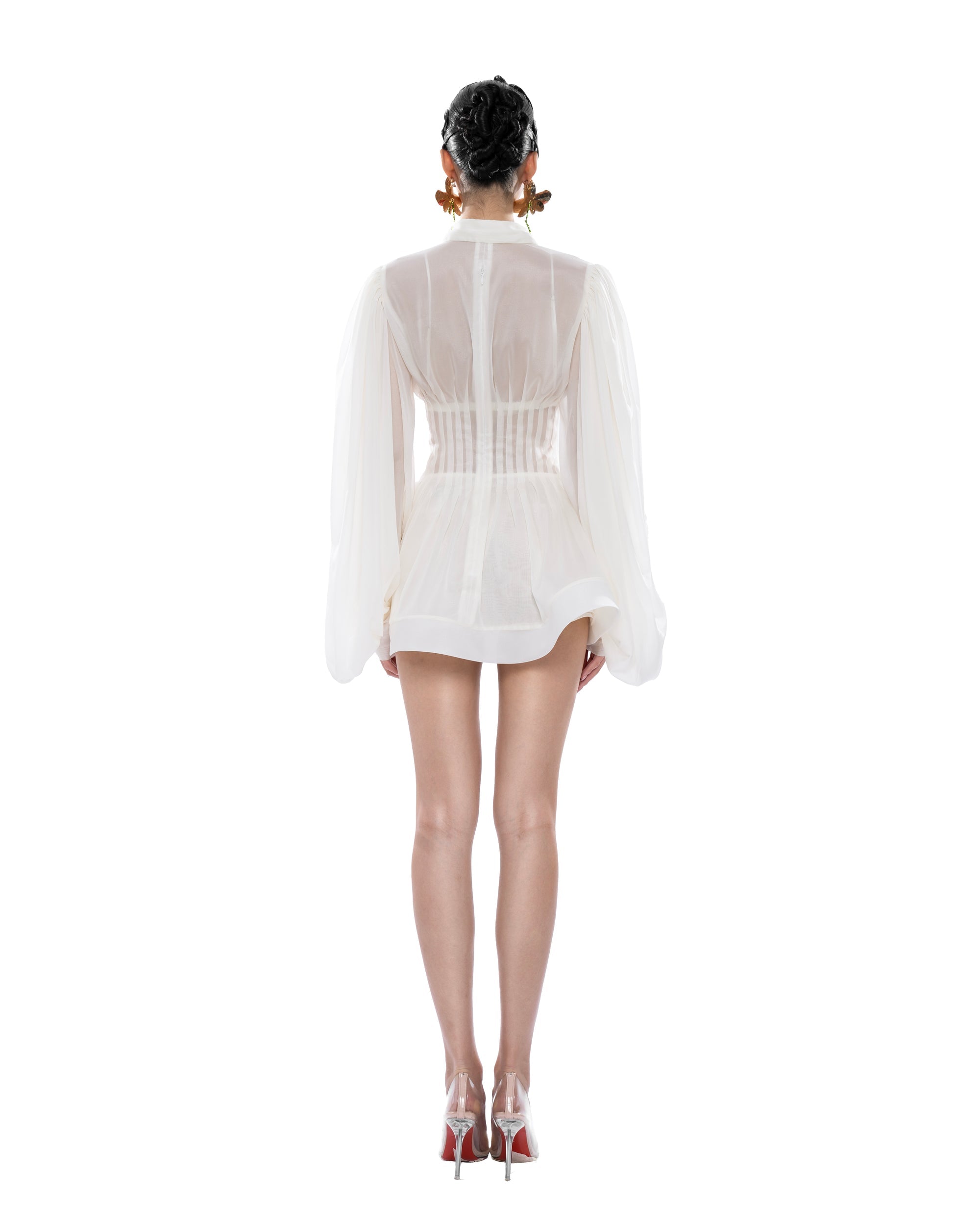 Huelleyrose Charlotte Dress-Cream