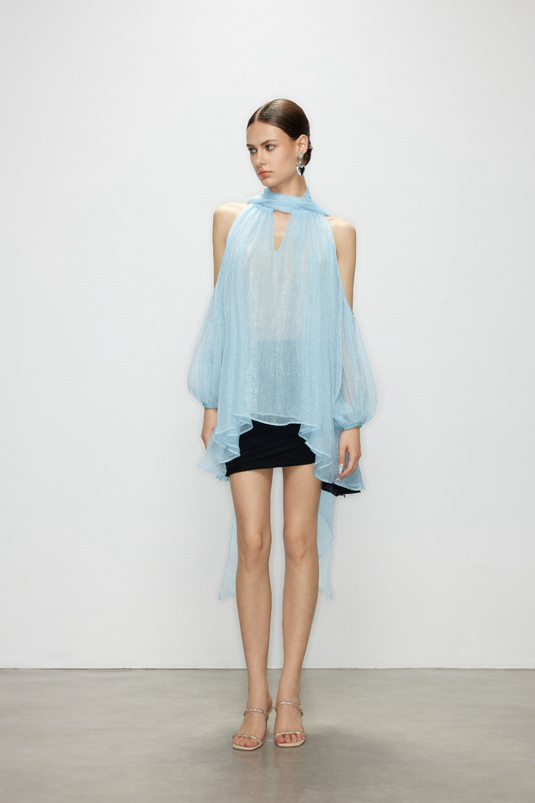 Artel Retro AR-25AW-SHT011 Airy off shoulder top (Blue)