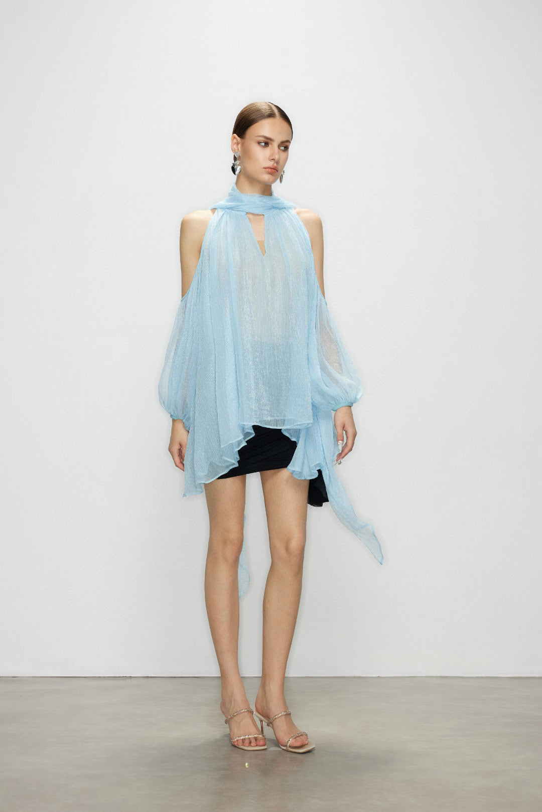 Artel Retro AR-25AW-SHT011 Airy off shoulder top (Blue)