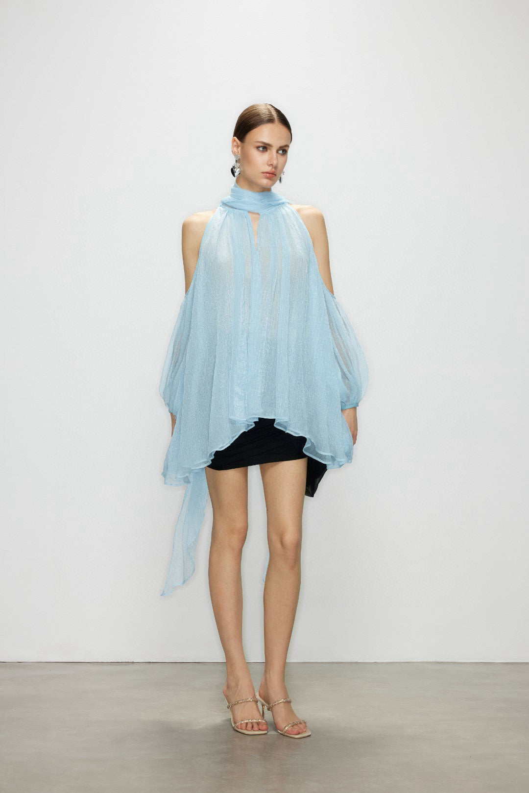 Artel Retro AR-25AW-SHT011 Airy off shoulder top (Blue)