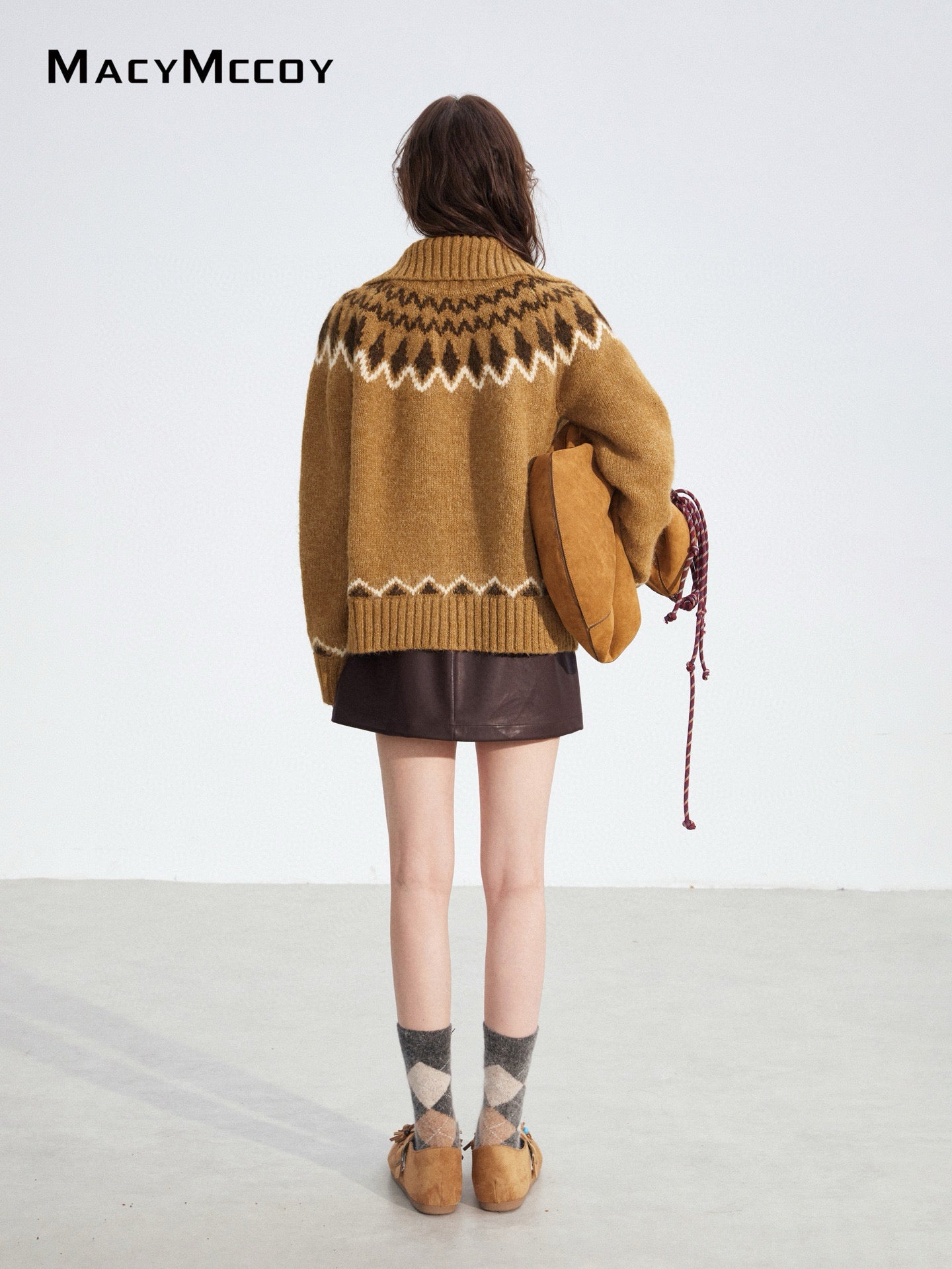 MacyMccoy MMC2025192 Fer island collar sweater