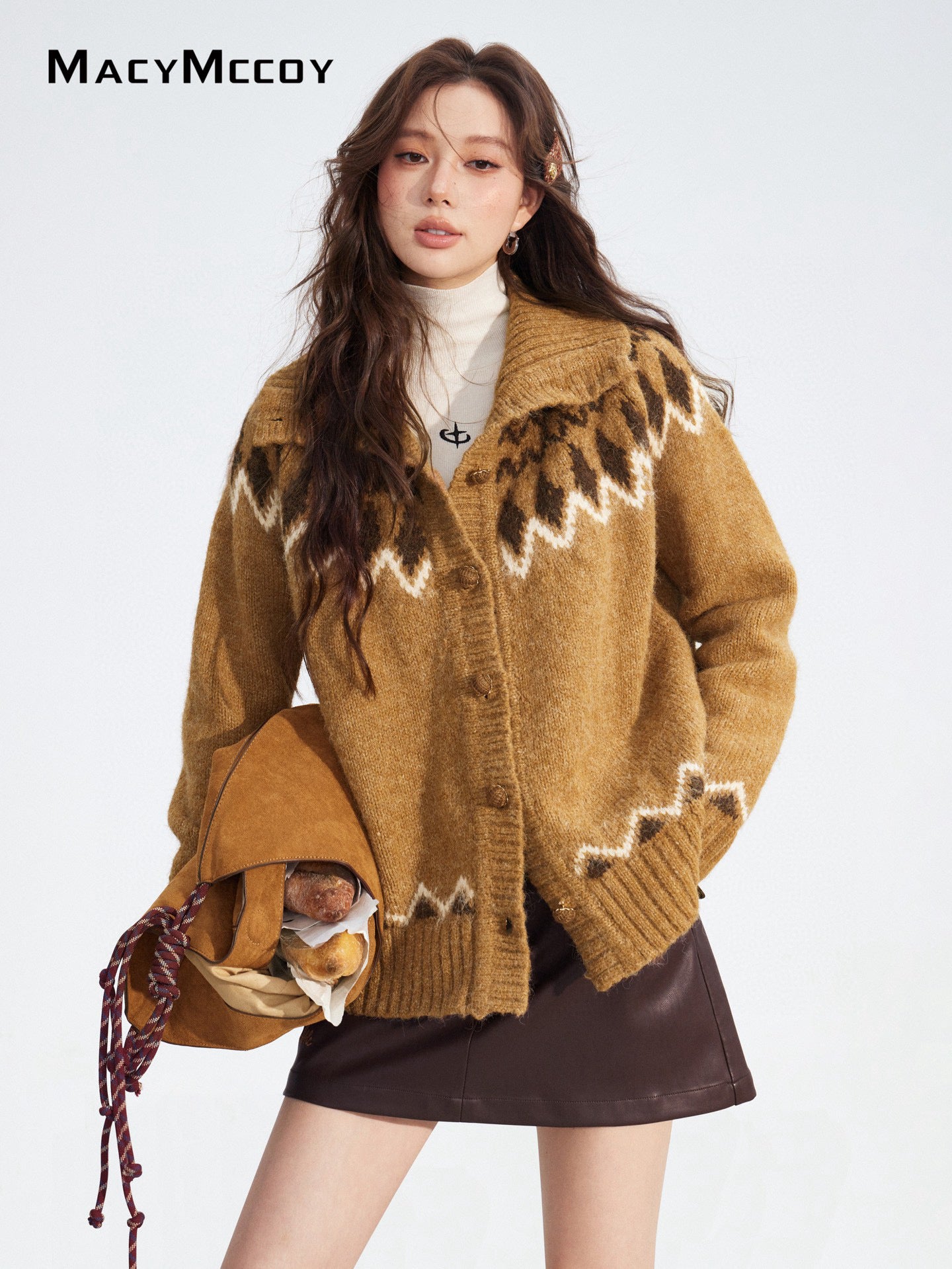 MacyMccoy MMC2025192 Fer island collar sweater