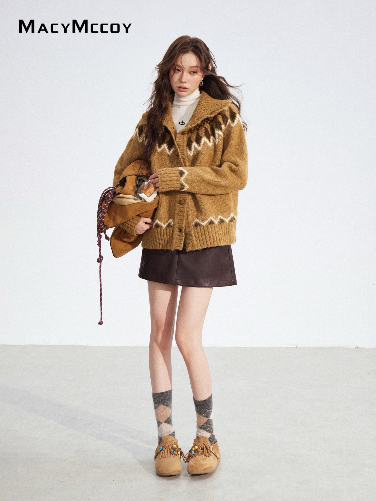 MacyMccoy MMC2025192 Fer island collar sweater