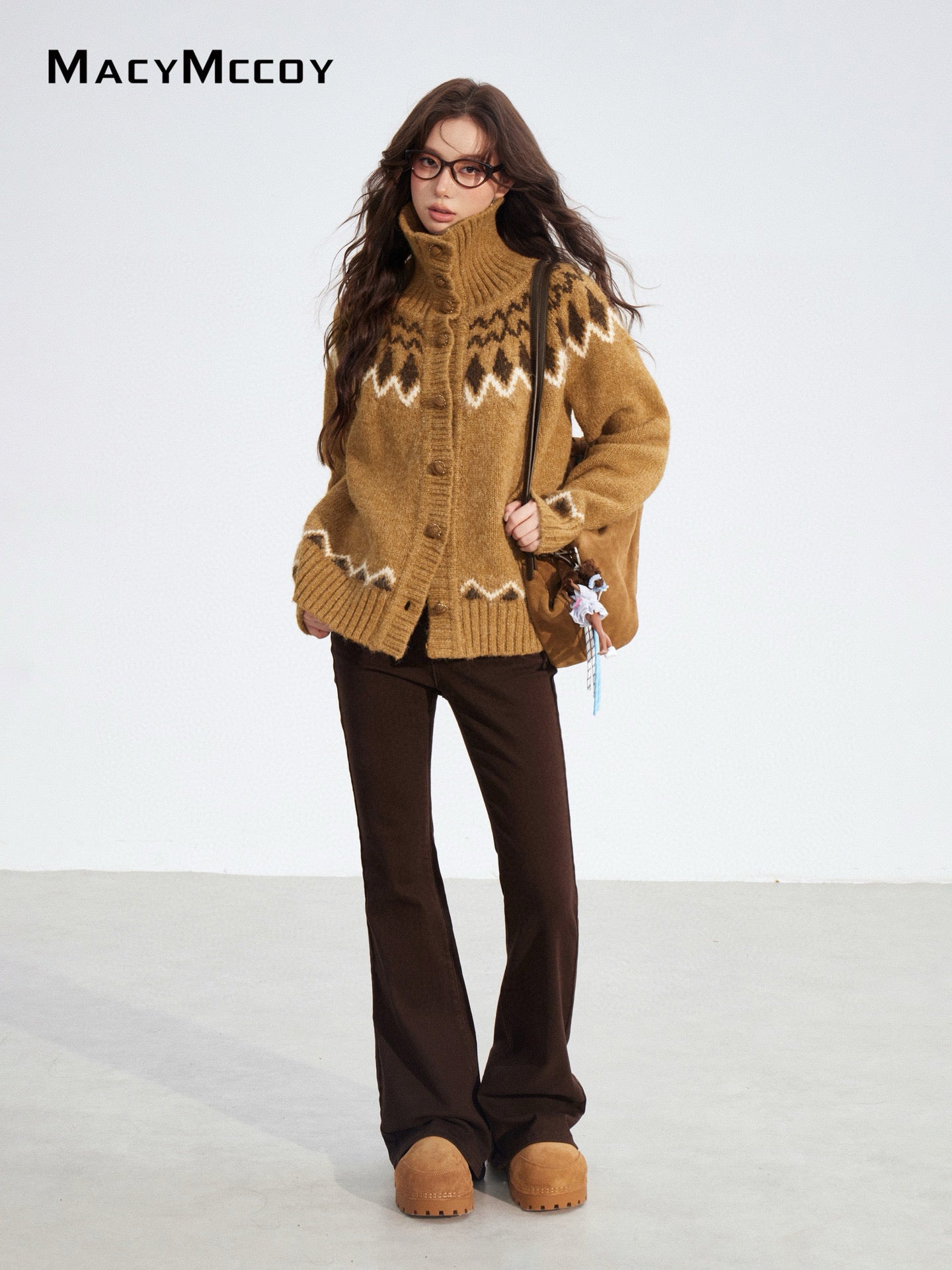 MacyMccoy MMC2025192 Fer island collar sweater