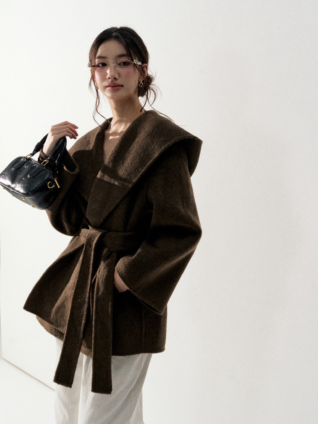 Lafreedom LAF350933 Hooded wool jacket