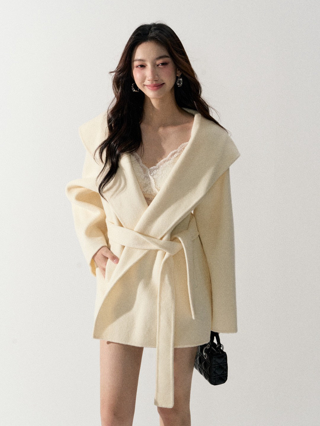Lafreedom LAF350933 Hooded wool jacket
