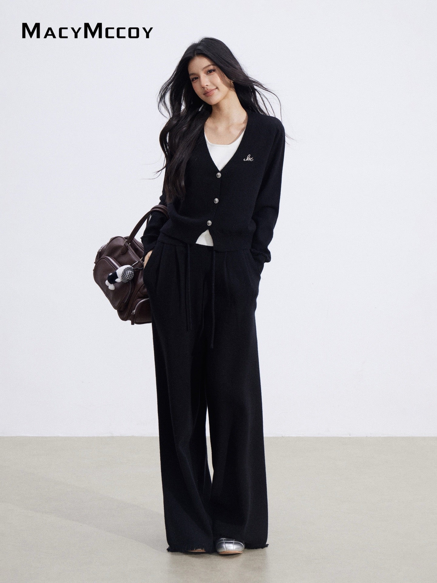 MacyMccoy MMC2026001 Fake two-piece knitted suit