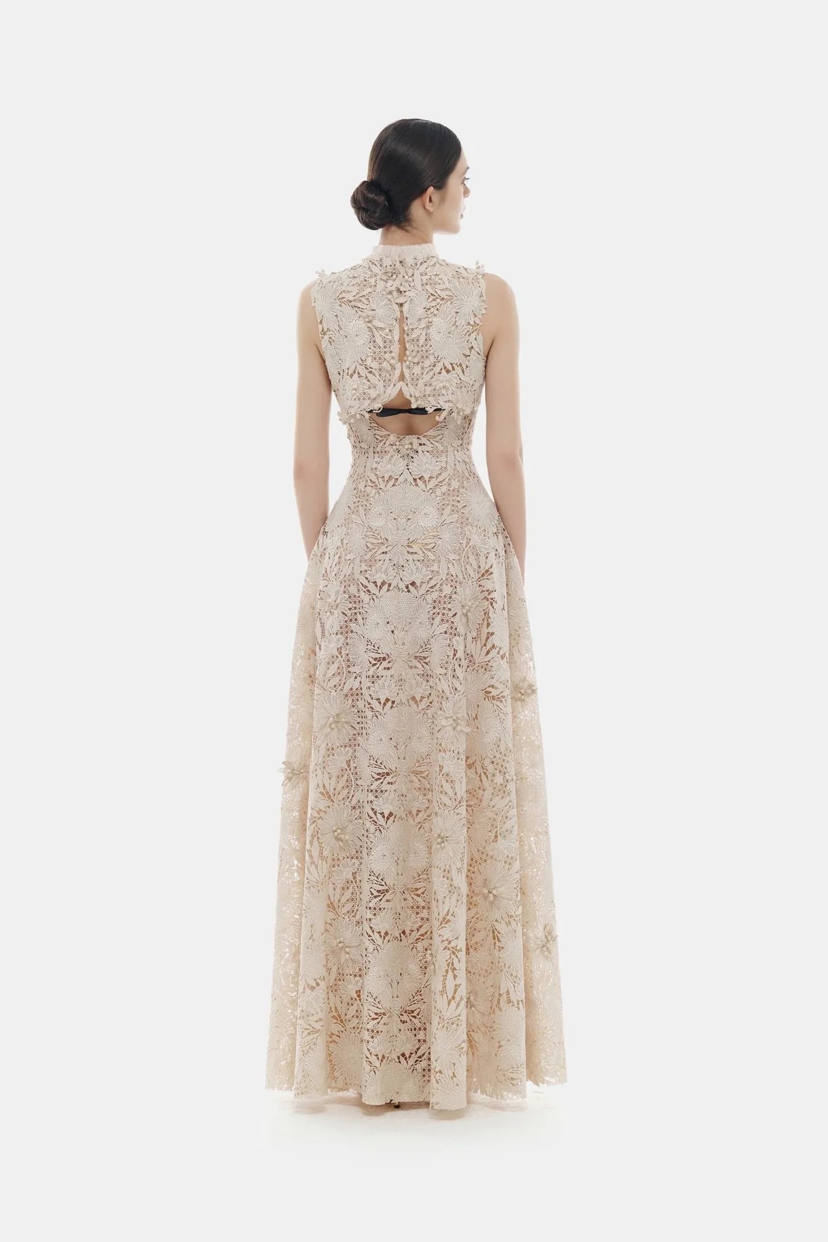 Montsand Pastel Crystal Beaded Maxi Dress