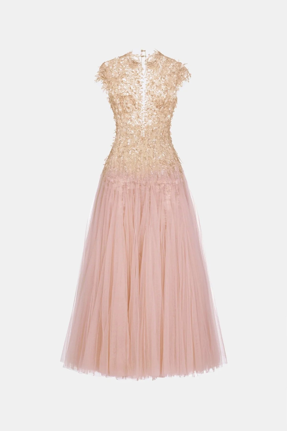 Montsand Pink Ombre Cut-Out Lace Dress