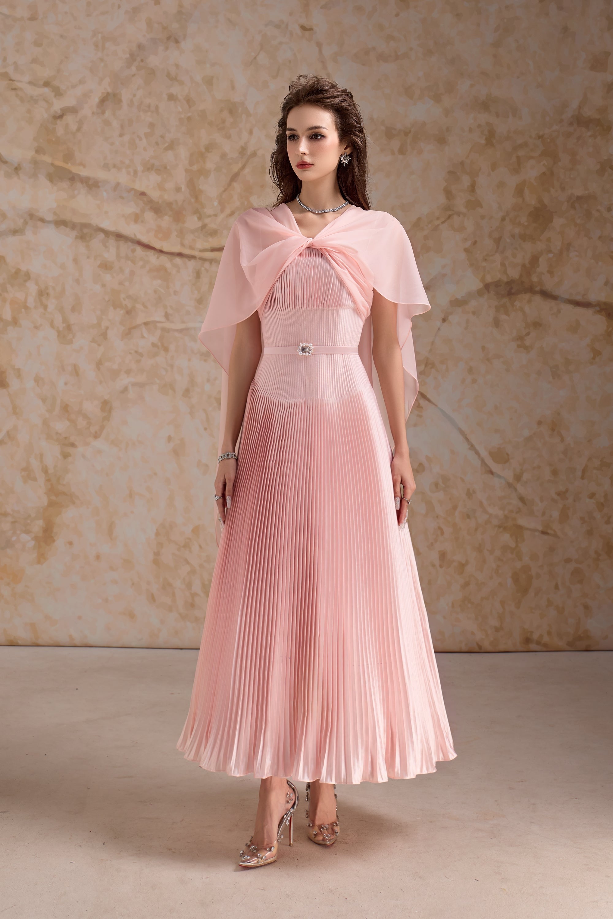 Calista ROSALINE Midi Dress with Cape