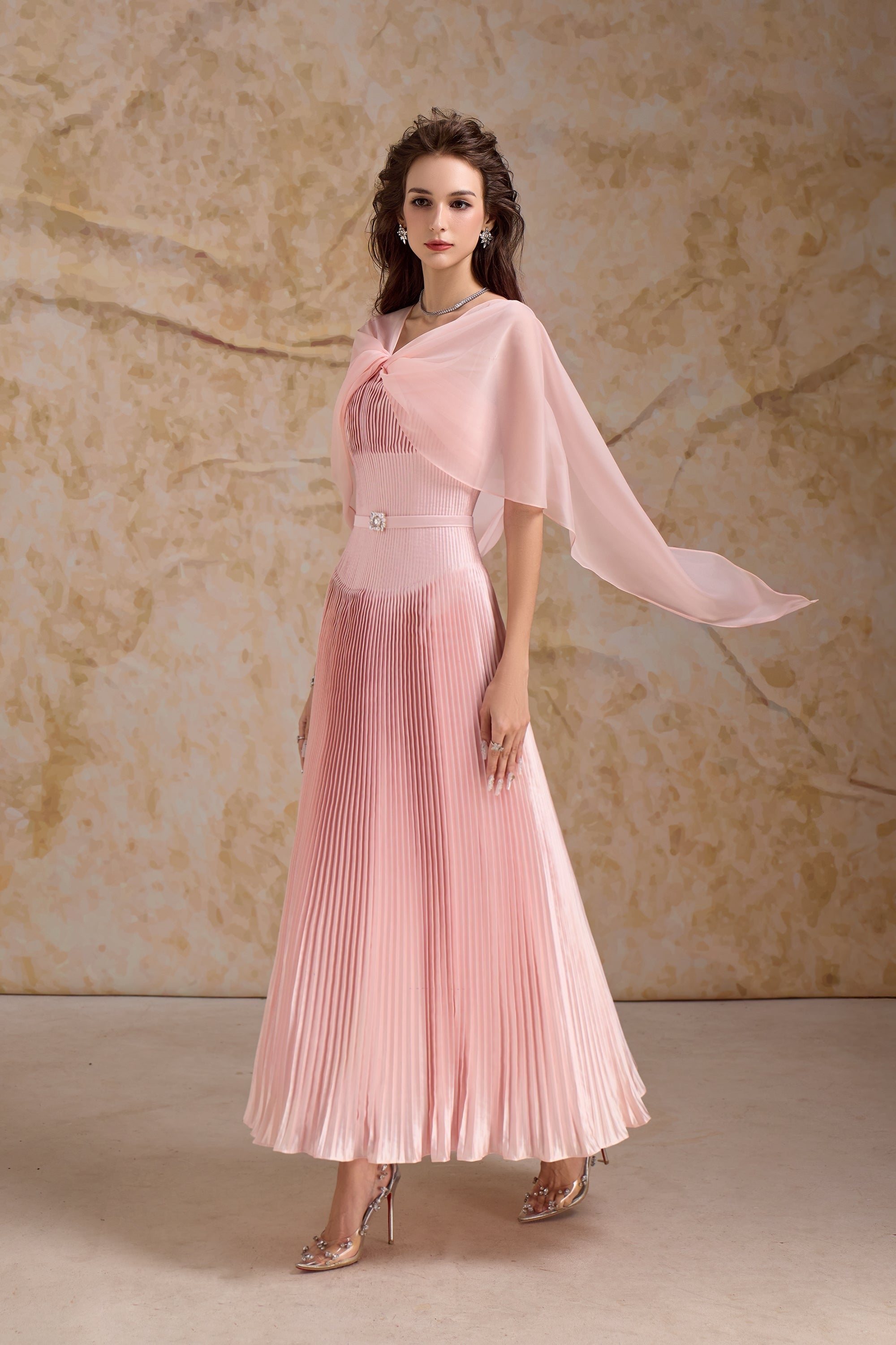 Calista ROSALINE Midi Dress with Cape