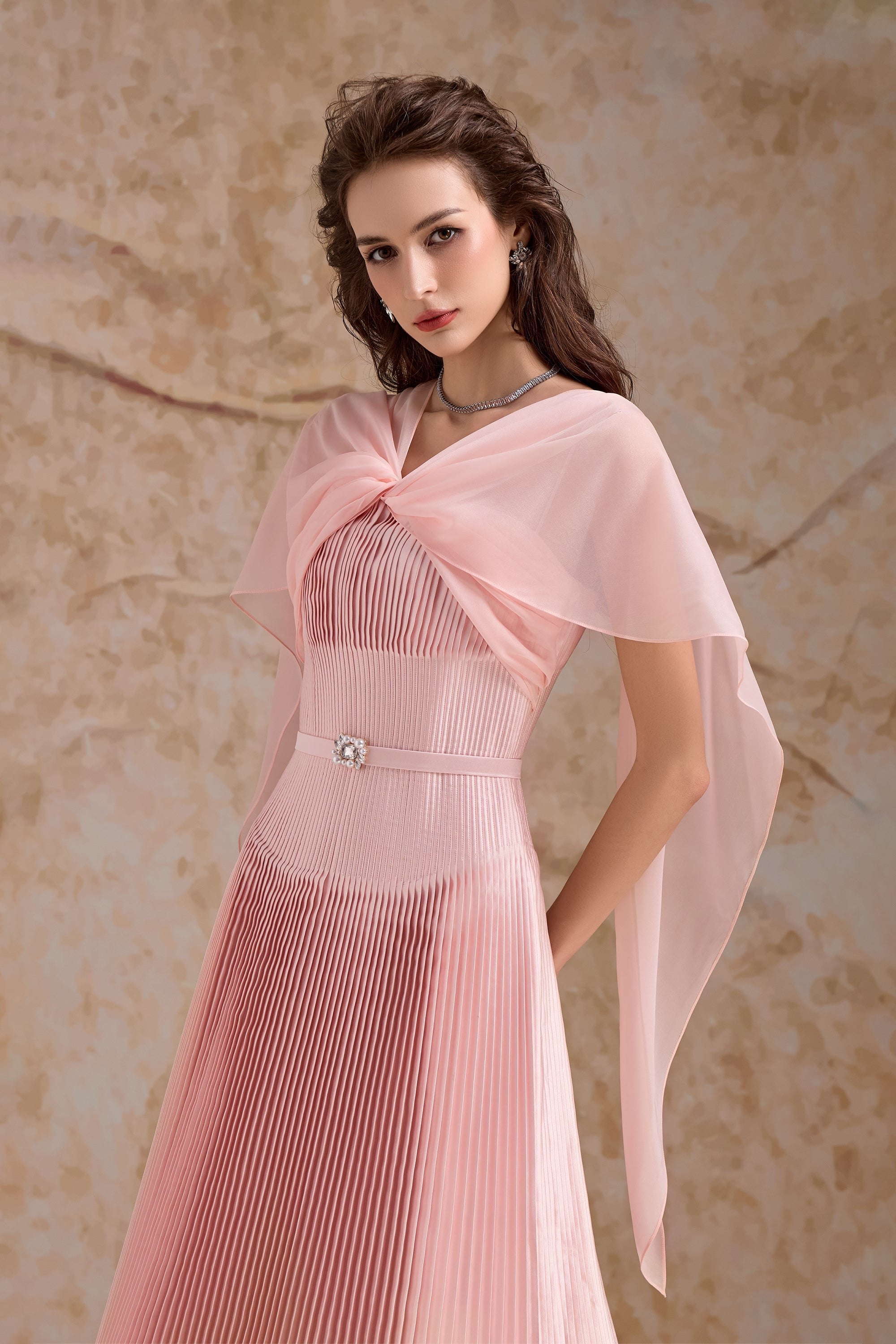 Calista ROSALINE Midi Dress with Cape