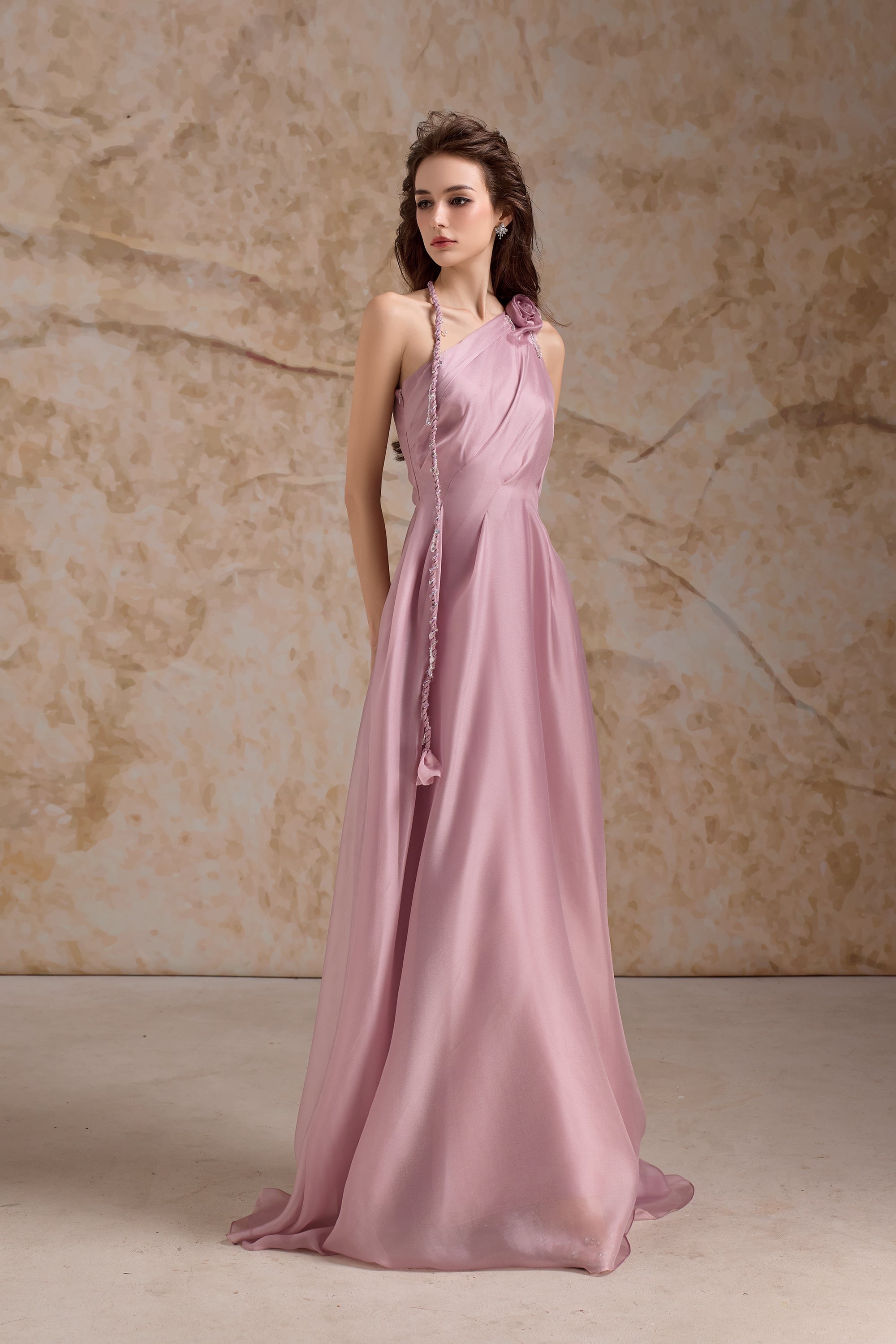 Calista AMOURIA One-shoulder Maxi Dress