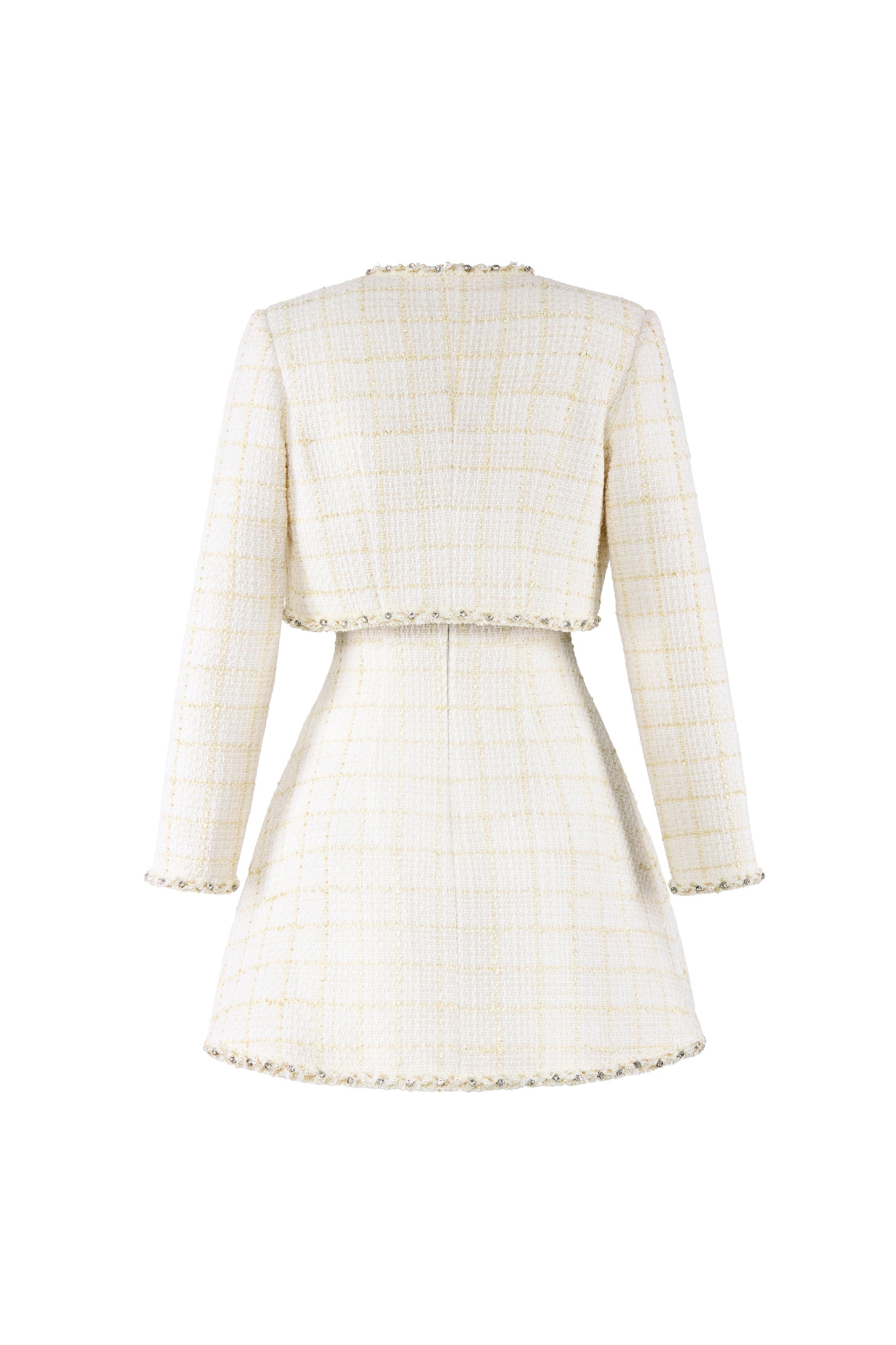 Calista OPALINE Crystal-embellished Tweed Set