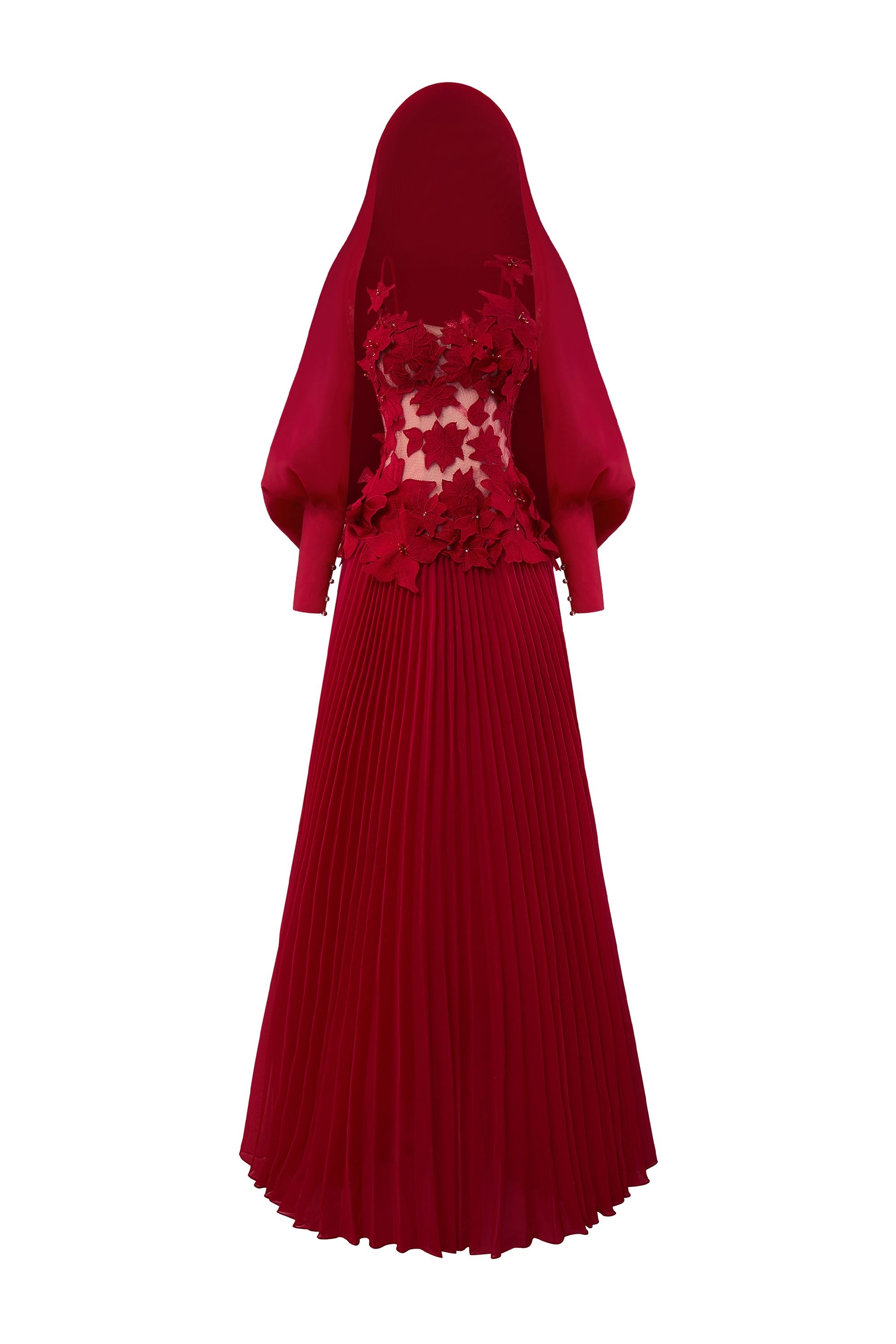 Calista QUASAR Pleated Maxi Dress + QUASAR Cape