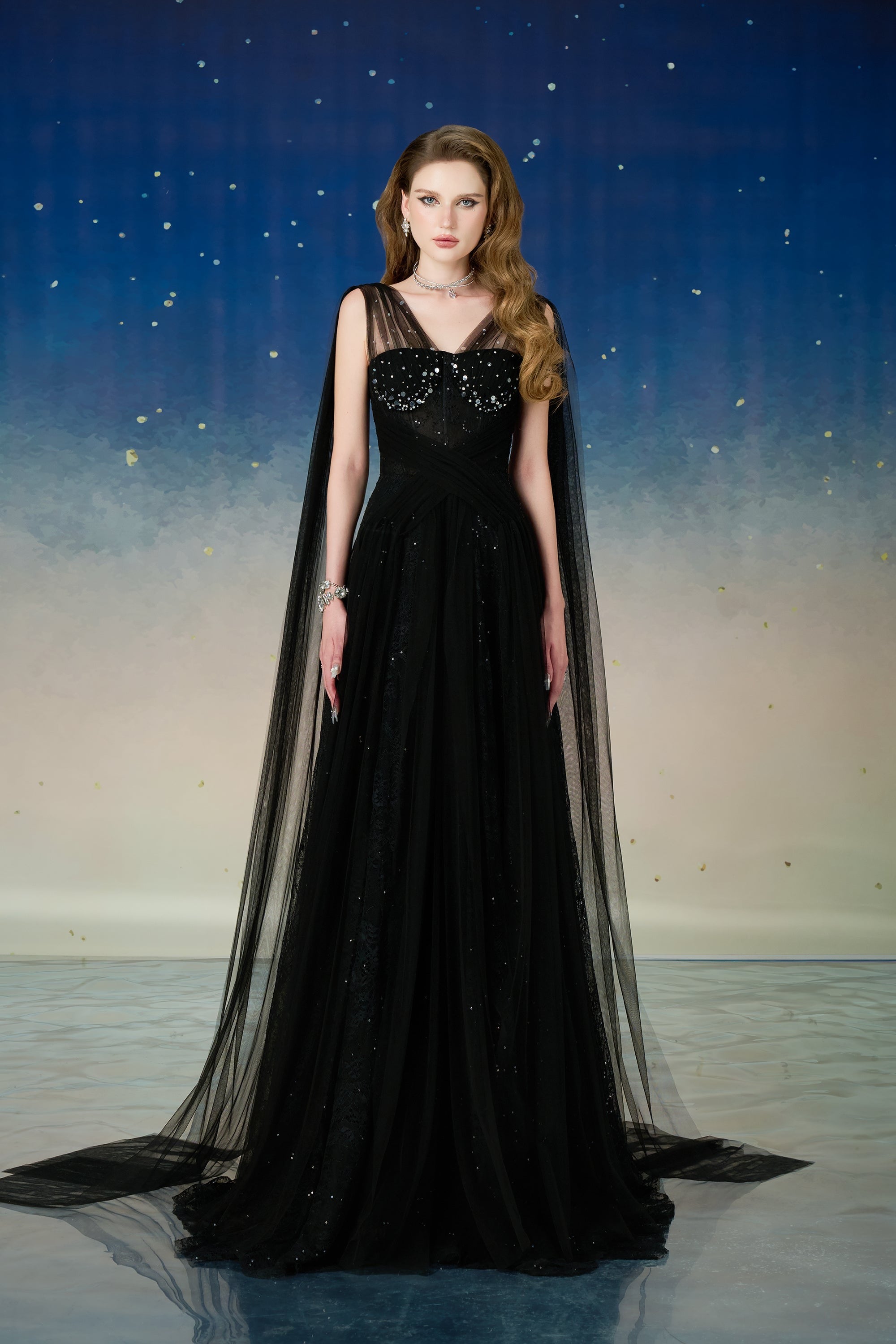 Calista NYXARA Mesh Maxi Dress