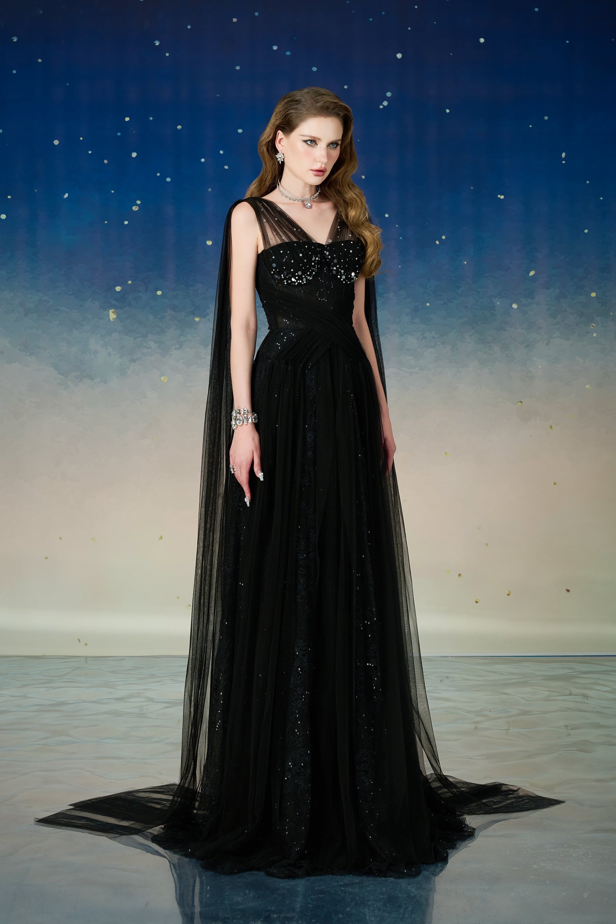 Calista NYXARA Mesh Maxi Dress