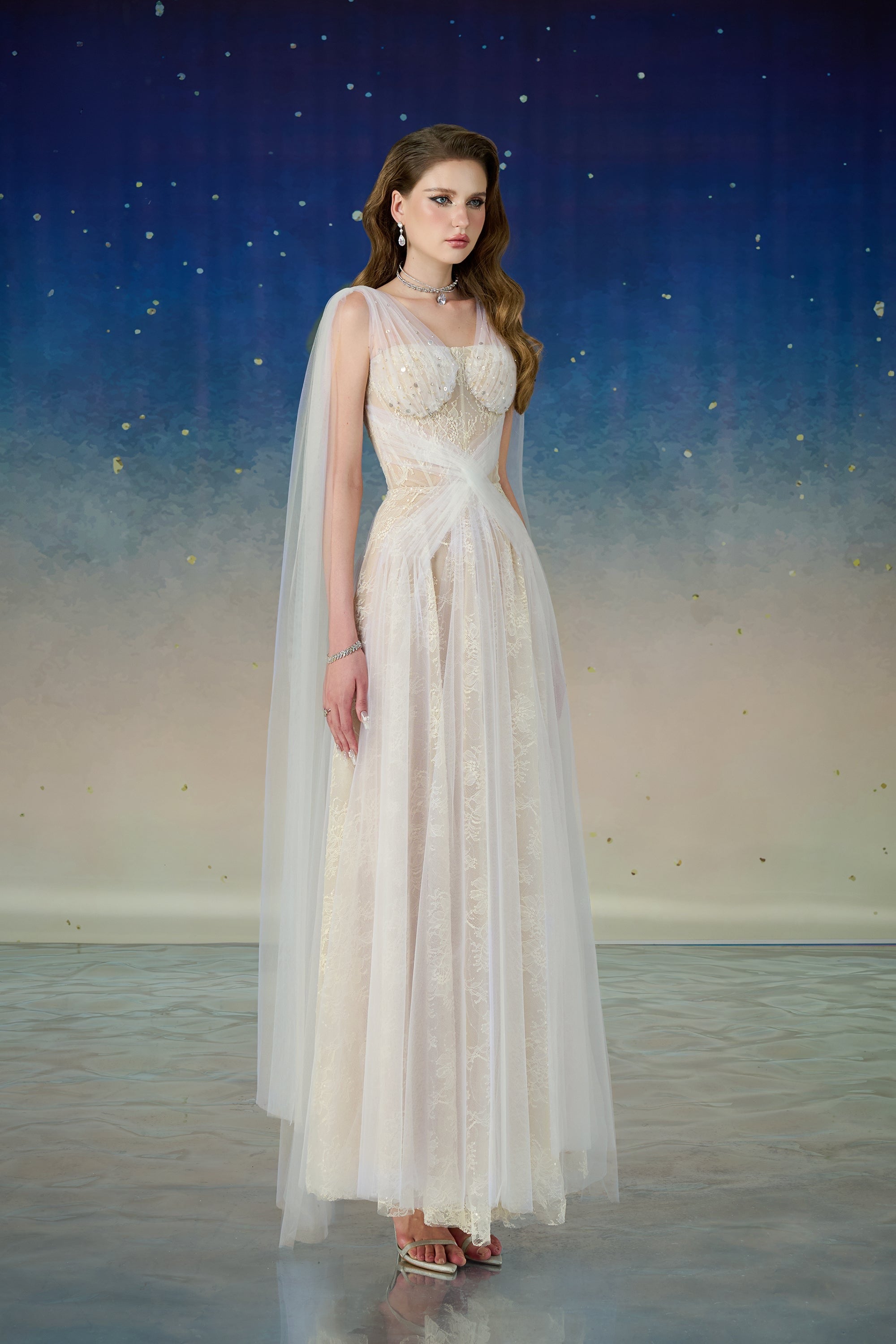 Calista NYXARA Mesh Maxi Dress
