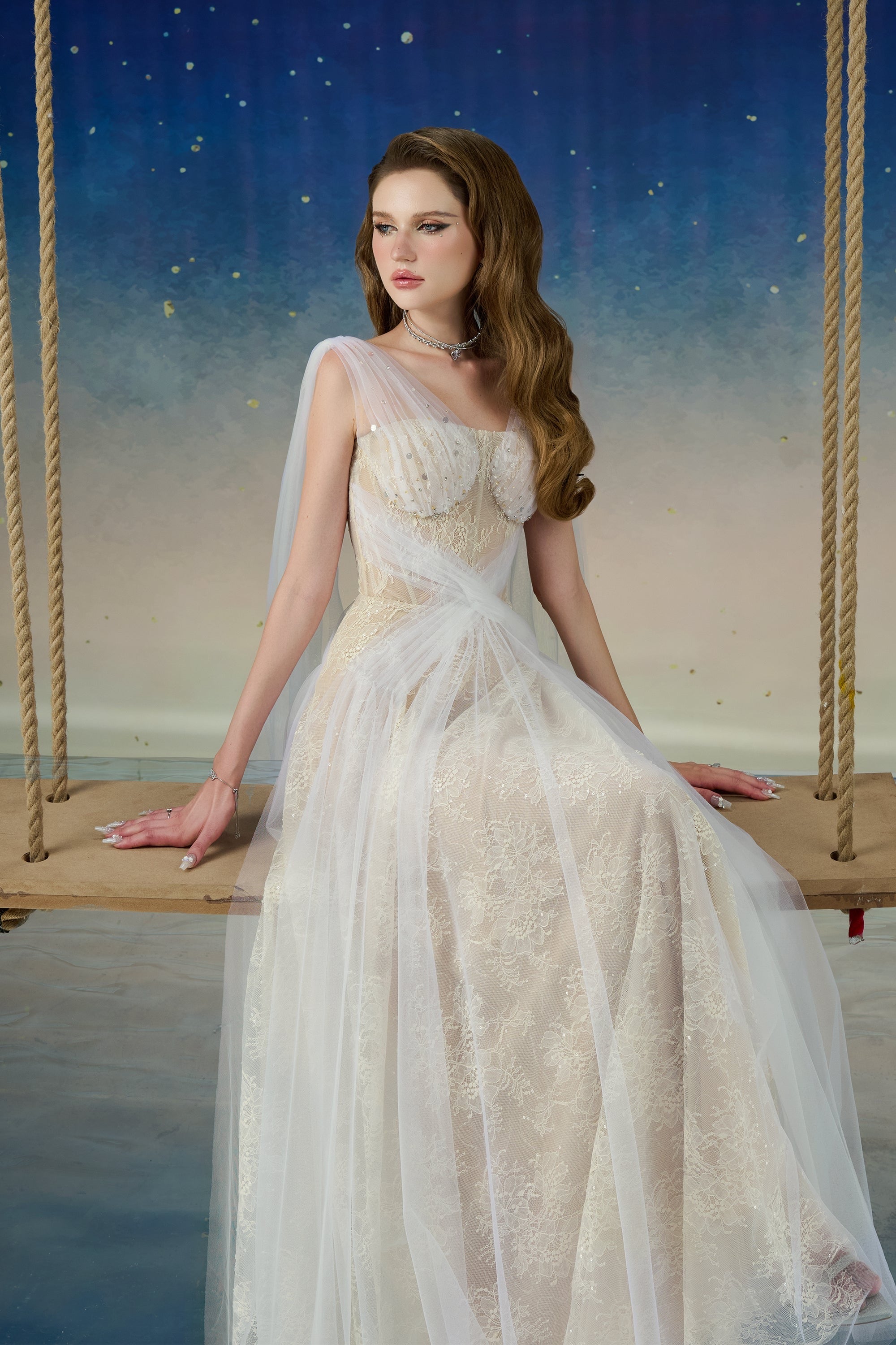 Calista NYXARA Mesh Maxi Dress