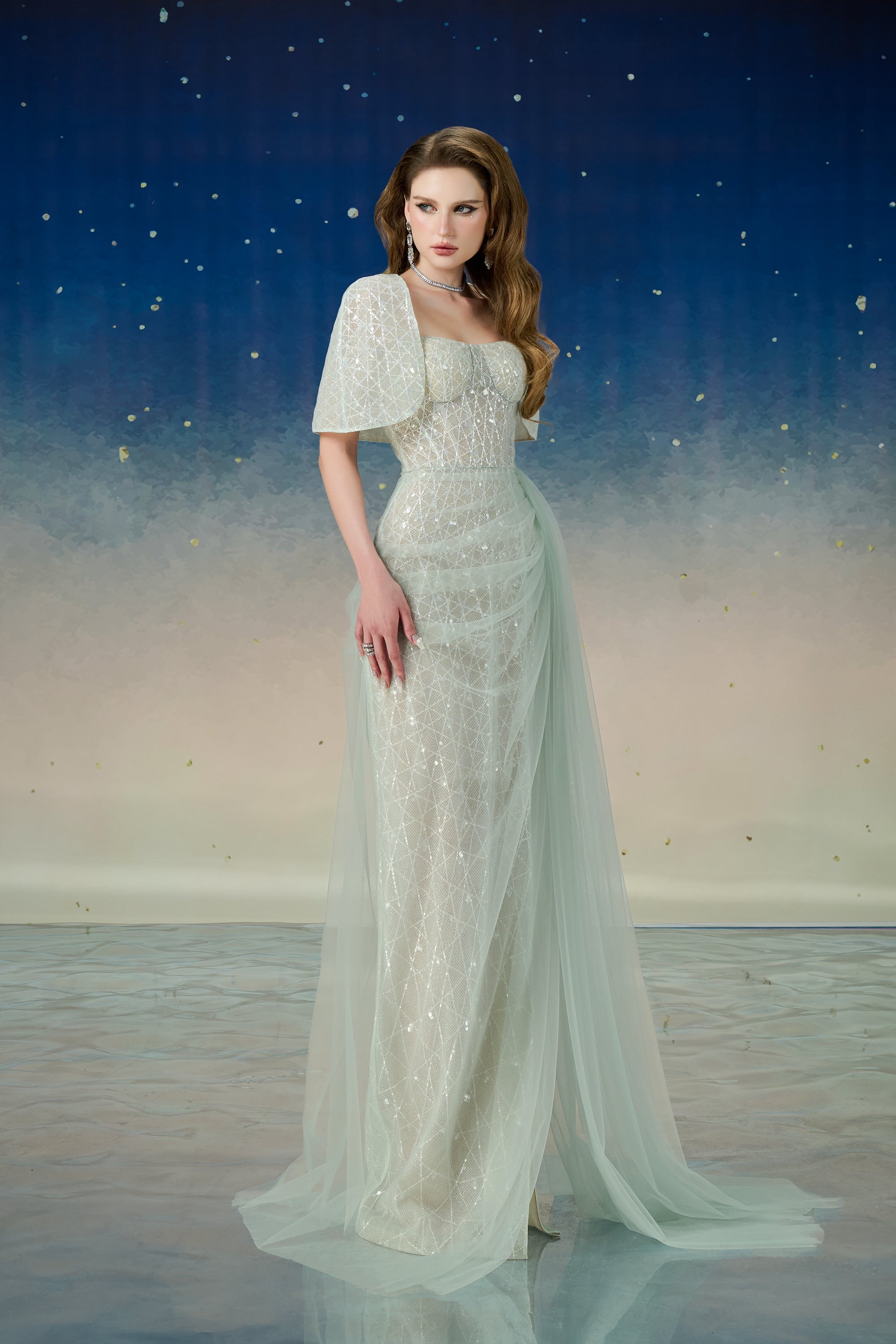 Calista LYRIXA Asymmetric Maxi Dress