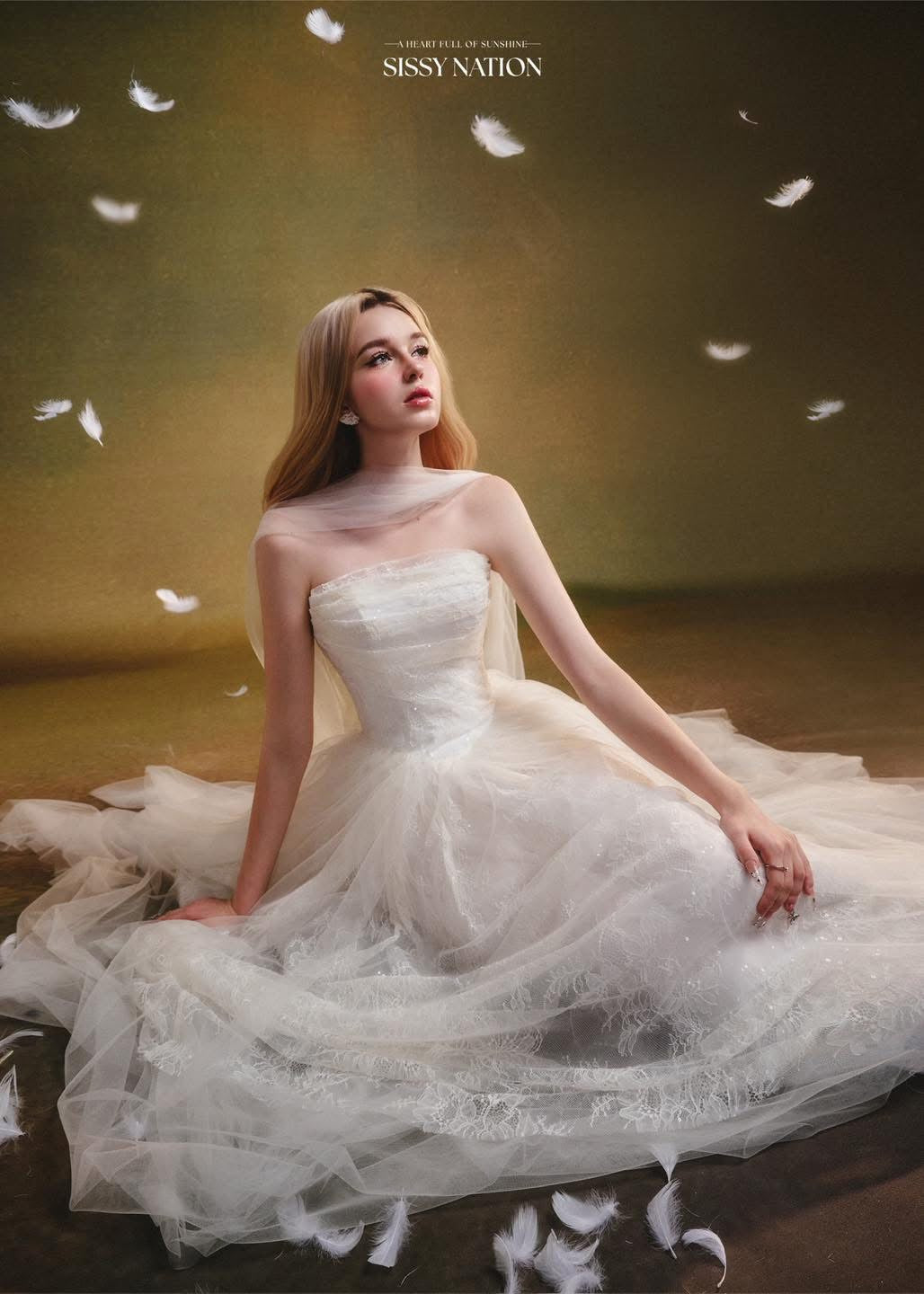 Sissy Amelia Corset Dress- white