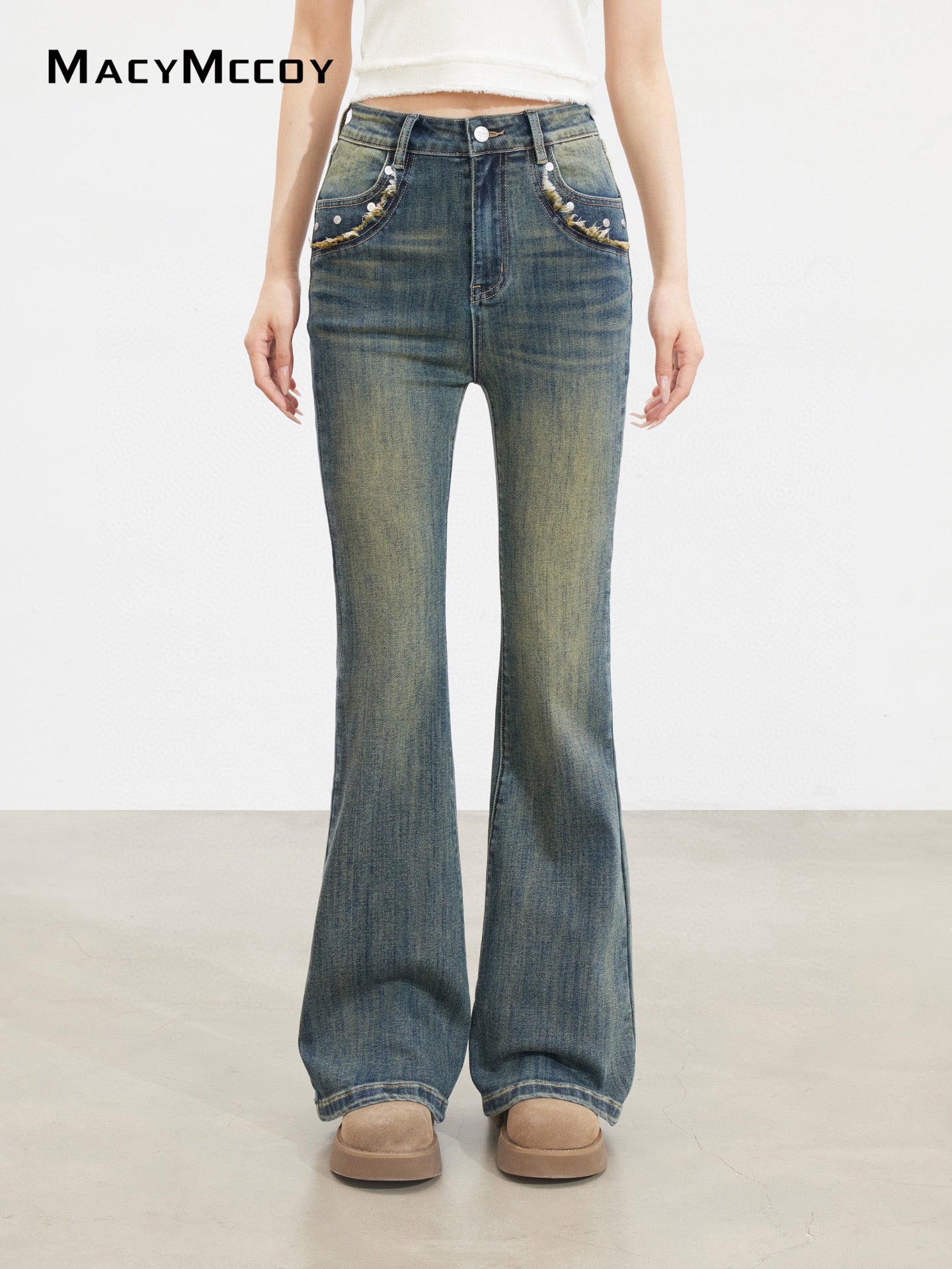 MacyMccoy MMC2025134 Retro micro flared jeans