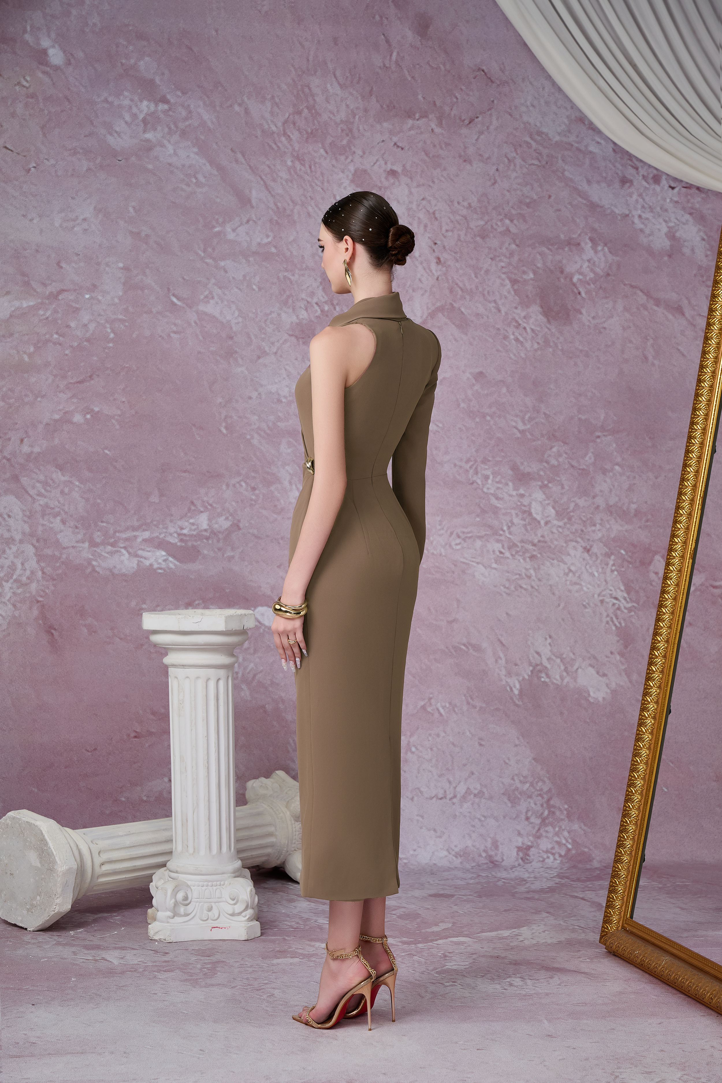 Calista COSMIC Asymmetric Midi Dress