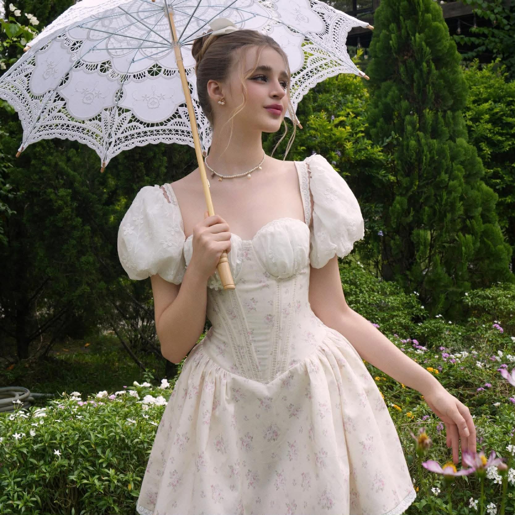 BEL ANGE Roselune Mini Dress (2color)