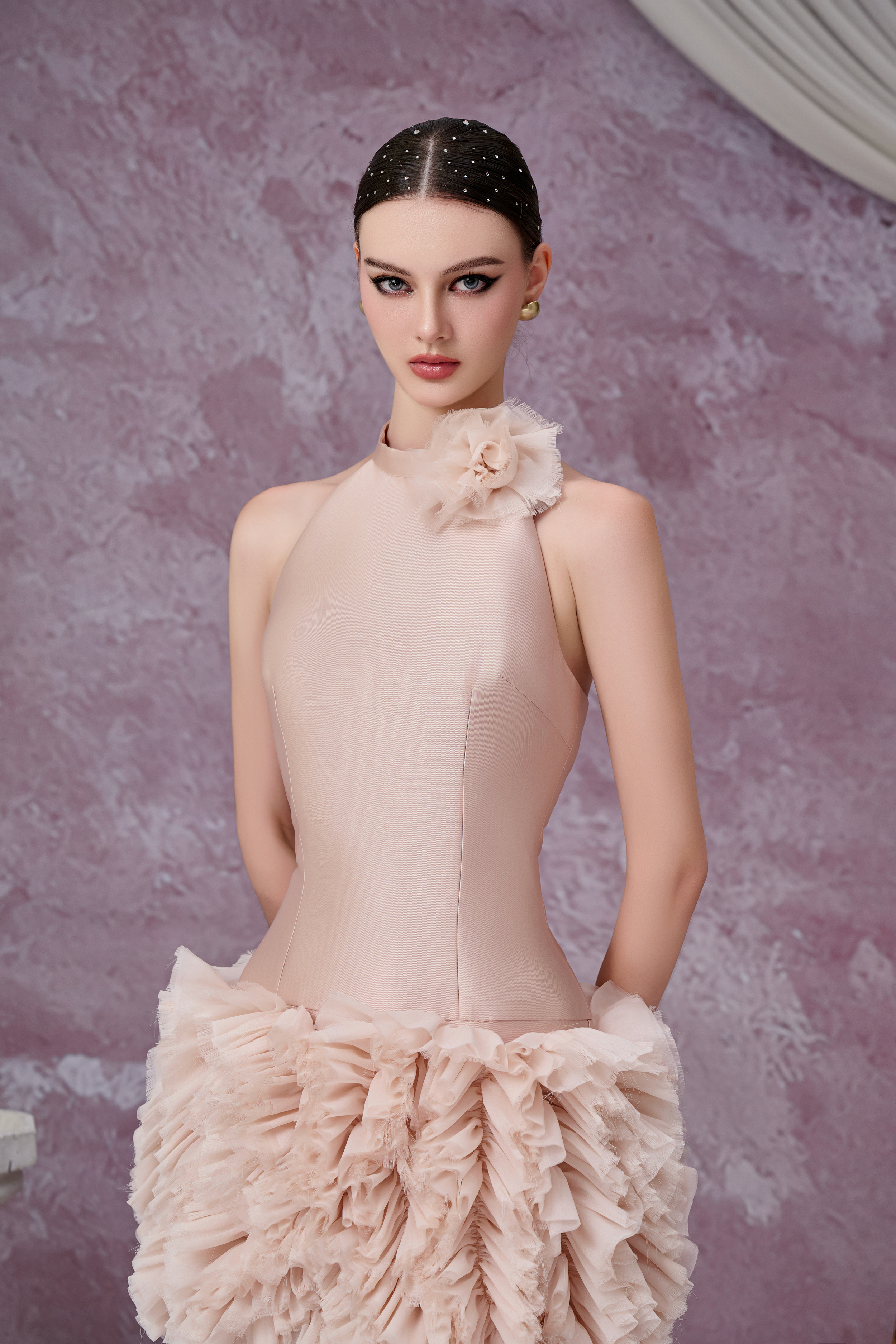 Calista GALACTIC Ruffle Mini Dress