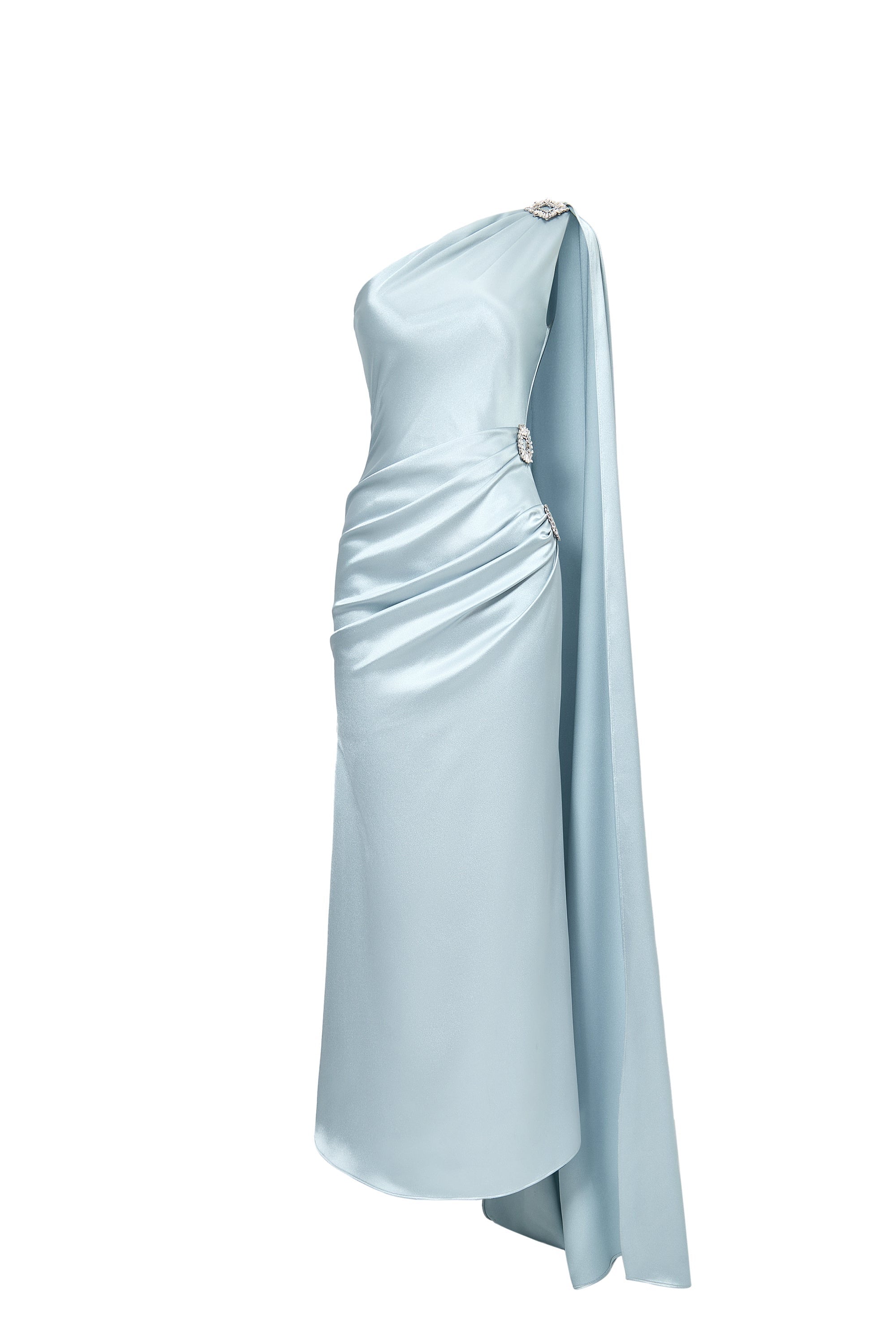 Calista NIMBUS One Shoulder Satin Maxi Dress