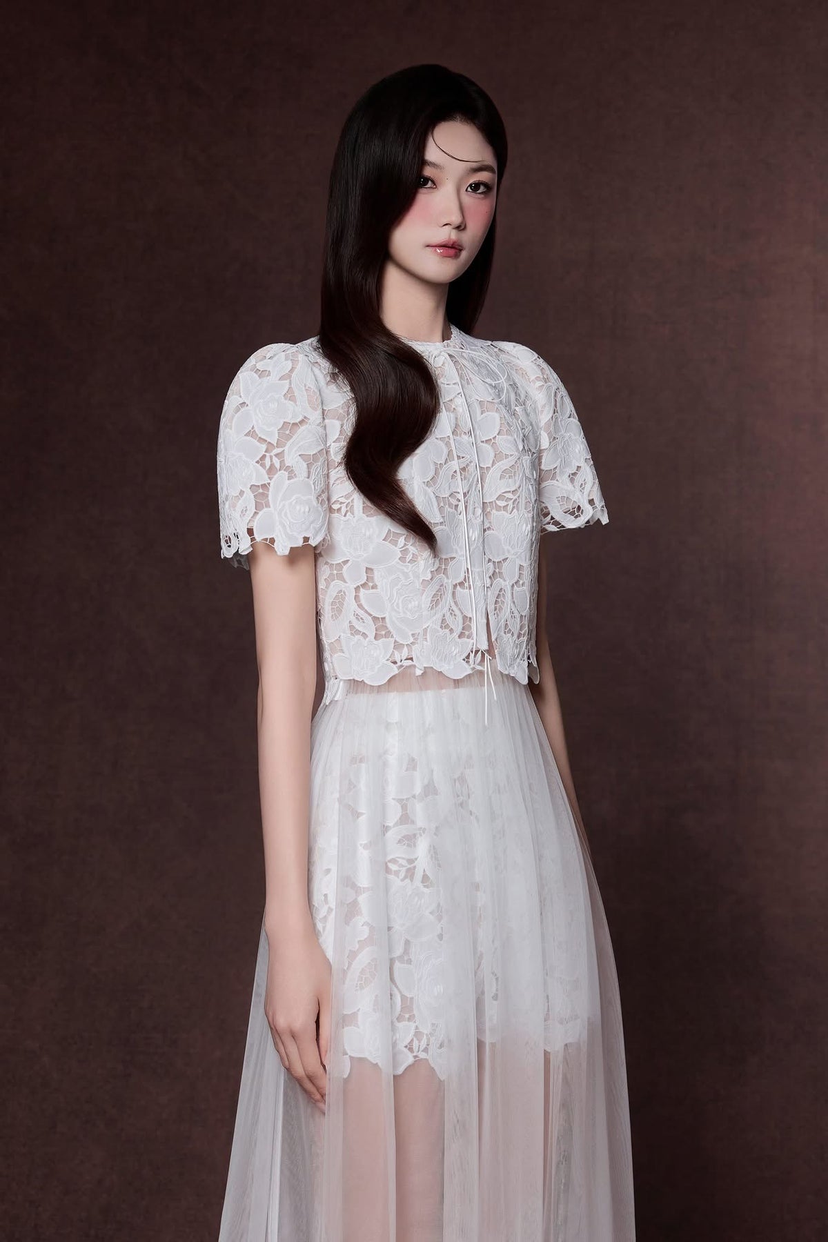 Raffiné YVETTA FLORAL LACE TOP & SHORT & MIDI DRESS