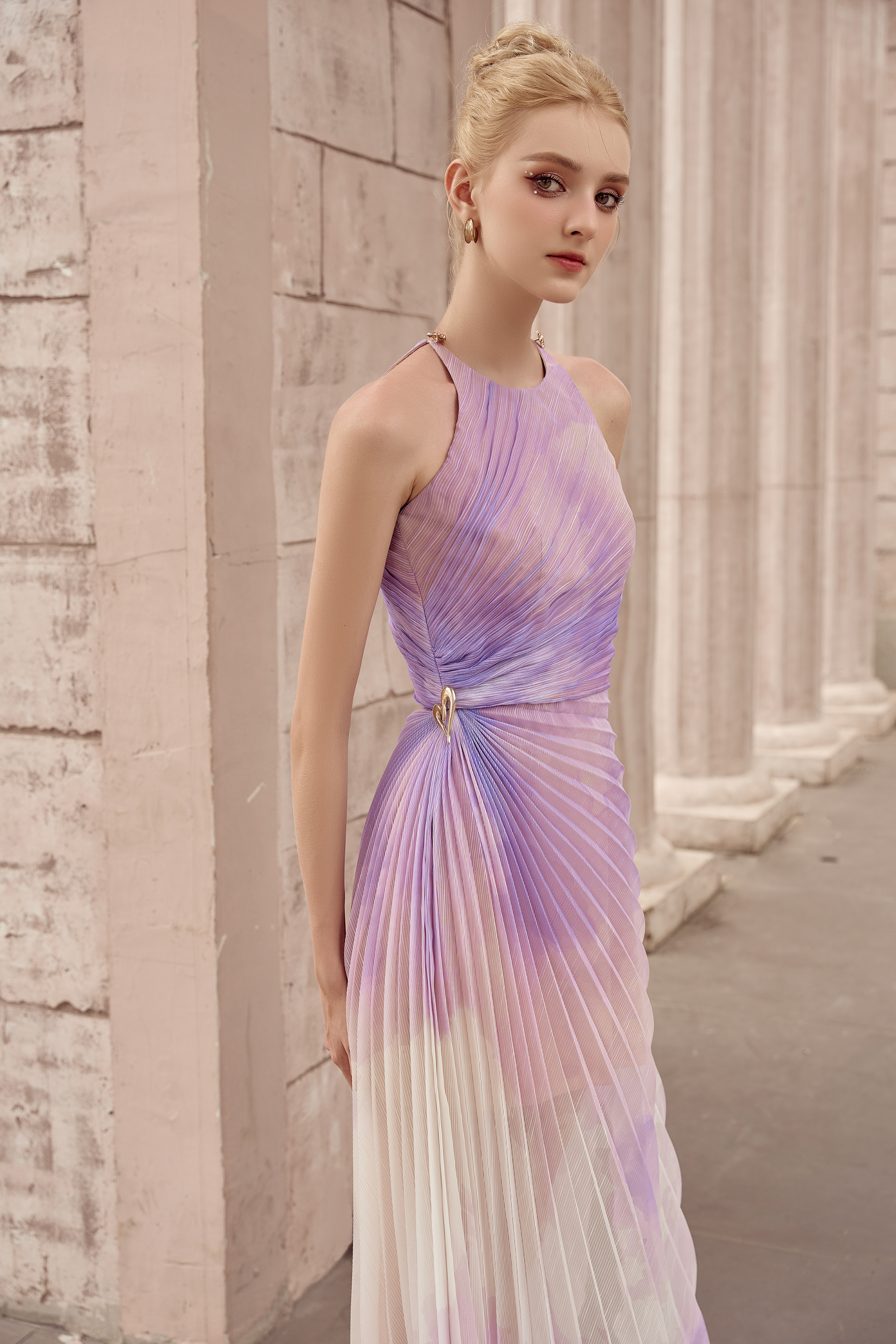 Calista THALIA Pleated Ankle Length Dress (2color)