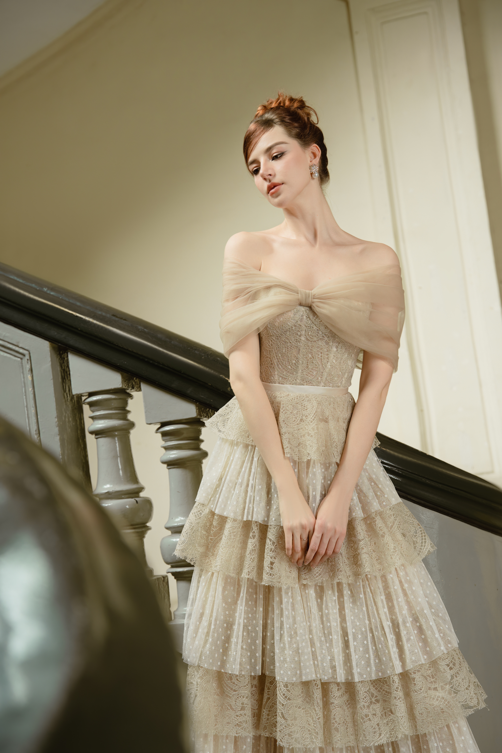 Calista SOLARA Layered Off Shoulder Dress