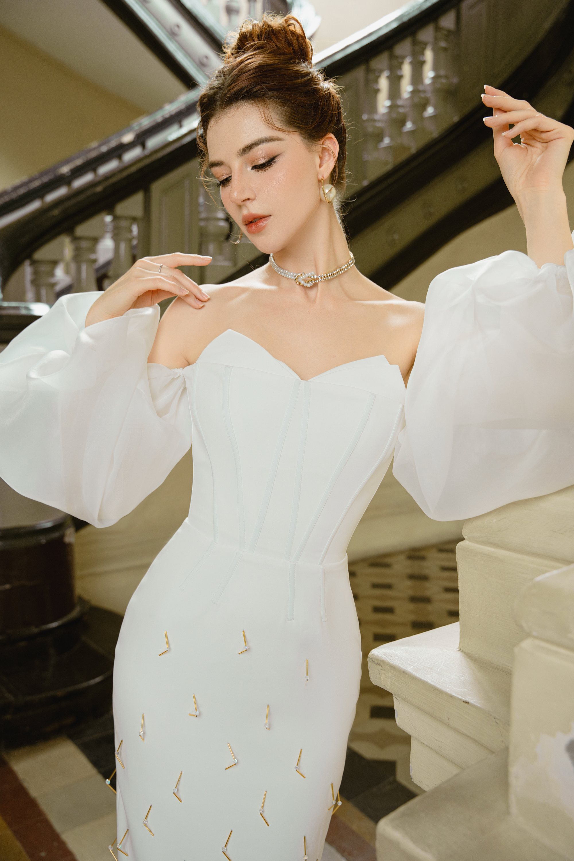 Calista AZALEA Off-Shoulder Midi Dress
