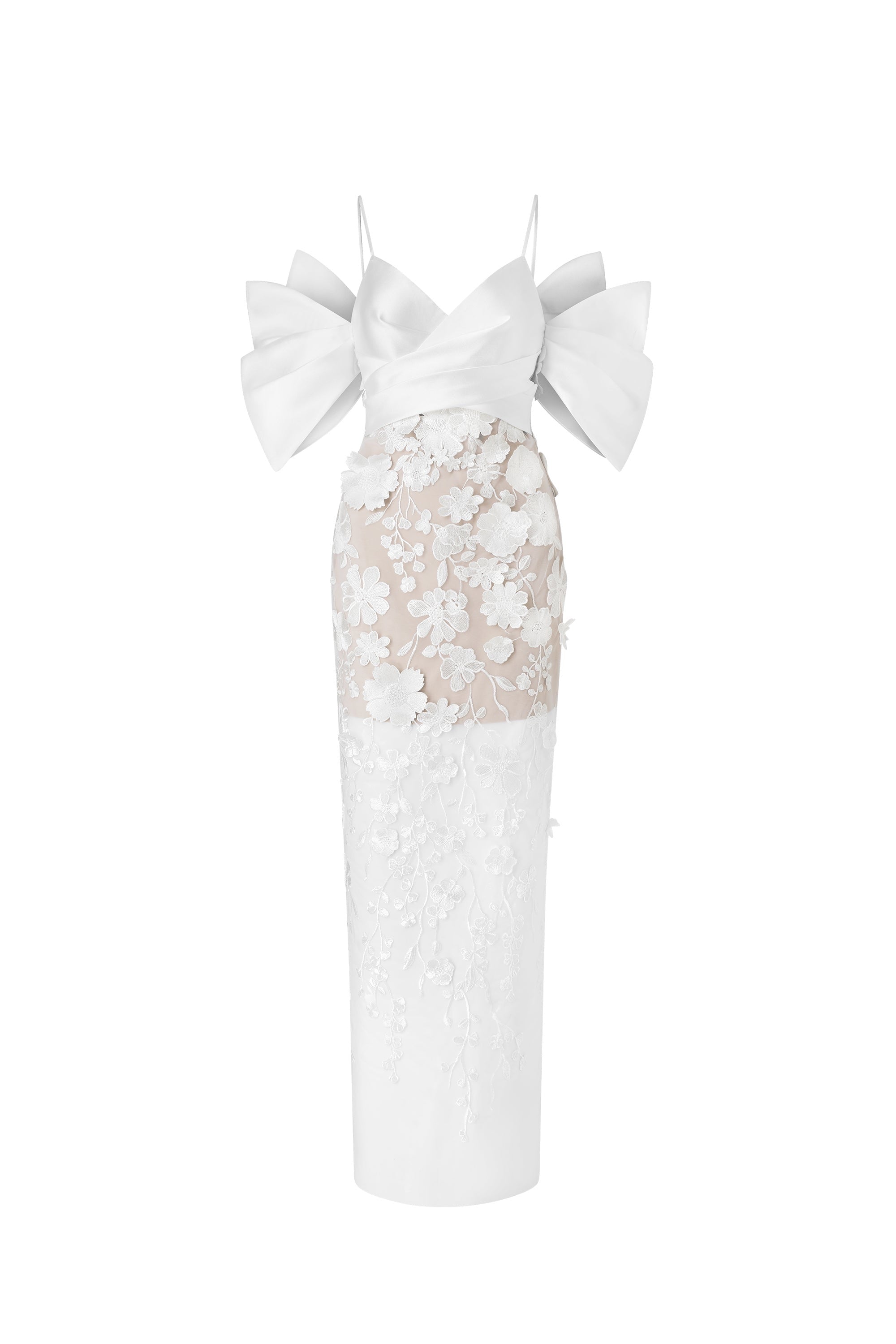 Calista ELENA Off-shoulder Ankle Length Dress